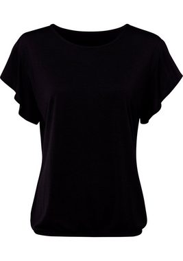 LASCANA T-Shirt (2er-Pack) mit kurzen Volantärmelchen