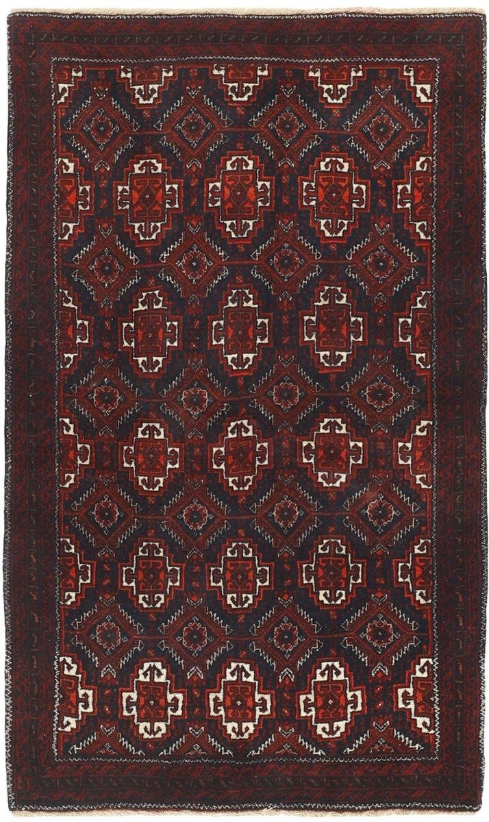 Orientteppich Belutsch 98x164 Handgeknüpfter Orientteppich / Perserteppich, Nain Trading, rechteckig, Höhe: 6 mm