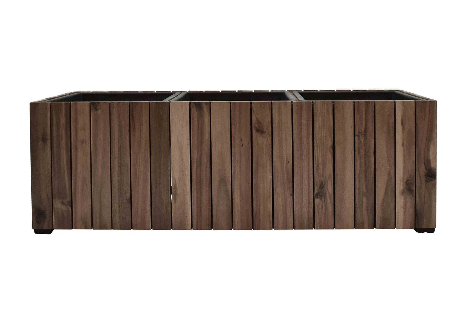 dasmöbelwerk Pflanzkübel Pflanzgefäß Colorado Pflanzkasten Blumenkasten Akazienholz 33x93x31 cm