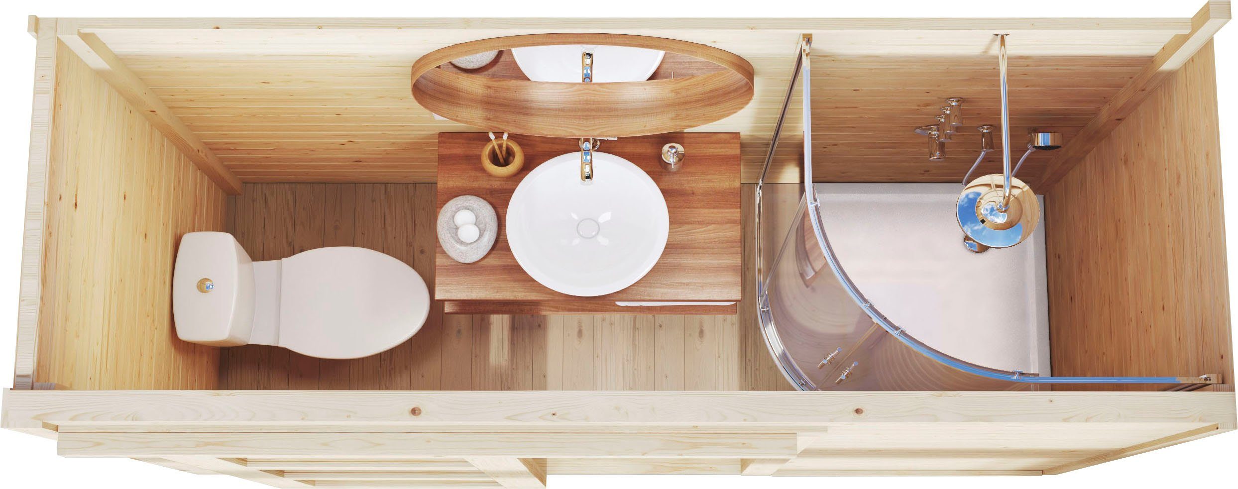 LASITA MAJA Gartenhaus Zubehör für DOMEO, BxT: 250x95 cm, (Set, Innenraum Set, inkl. Fussbodenbretter zum verlegen), bestehend aus 2 Innenwänden