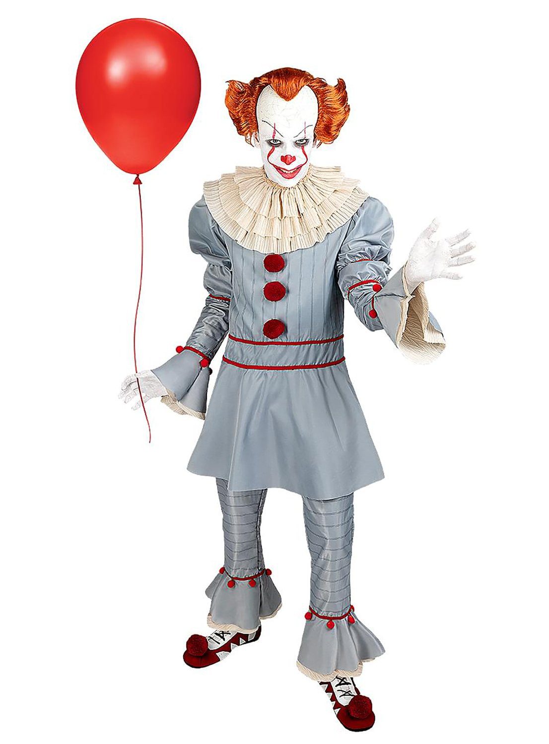 Funidelia Clown-Kostüm ES Kap. 2 Pennywise Kostüm Halloween Kostüm Herren, Offizielles Kostüm der Neuauflage des Horrorfilms 'It' von Stephen Ki