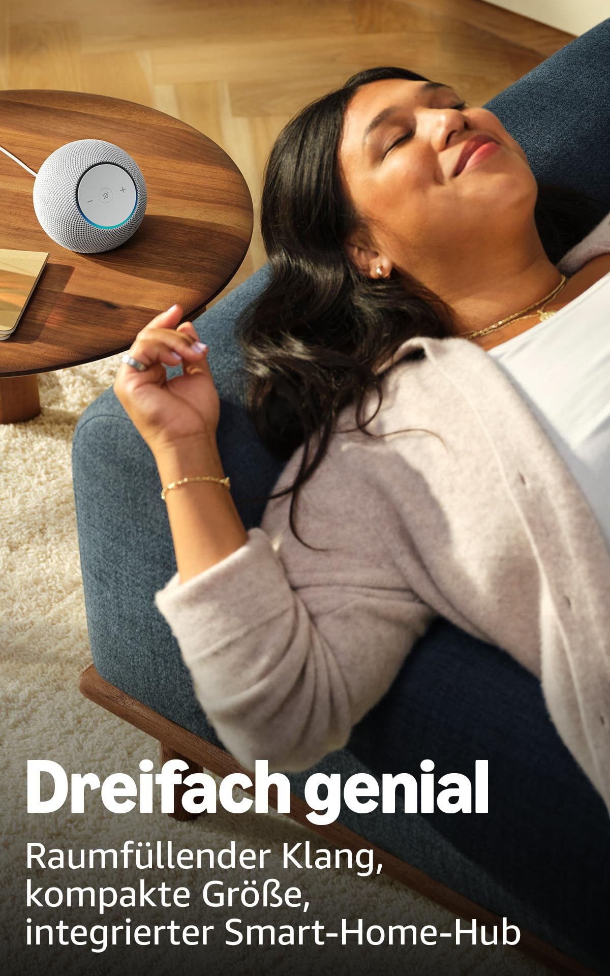 Amazon Streaming Boxen Echo Dot Max Weiß, Alexa-Lautsprecher mit raumfüllendem Klang und Smart-Home-Hub