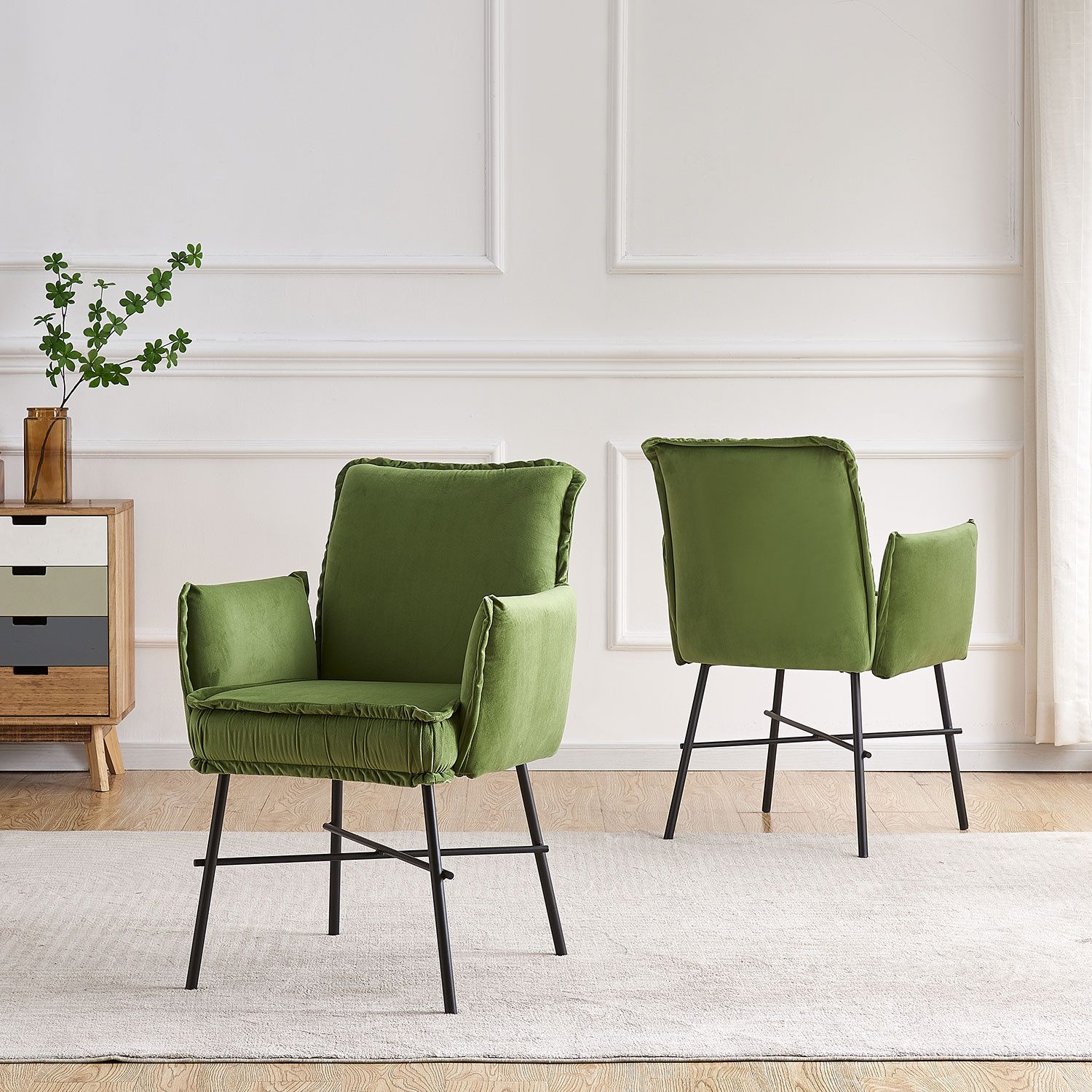 B&D home Polsterstuhl JÜRGEN (1 St), gepolstert, Federkernbox, Armlehnen, s günstig online kaufen