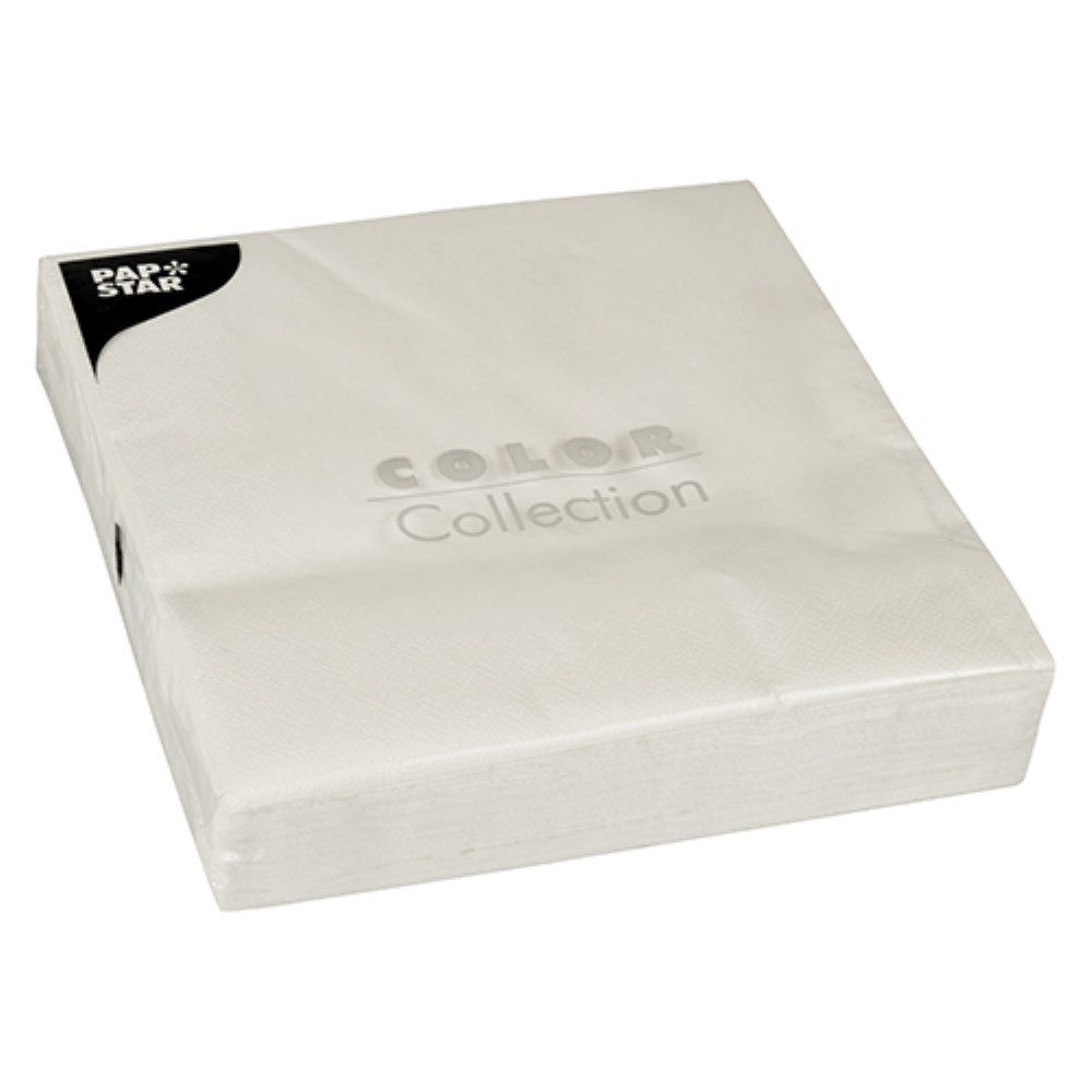 PAPSTAR Papierserviette 50 Servietten, 2-lagig 1/4-Falz 40 cm x 40 cm weiss