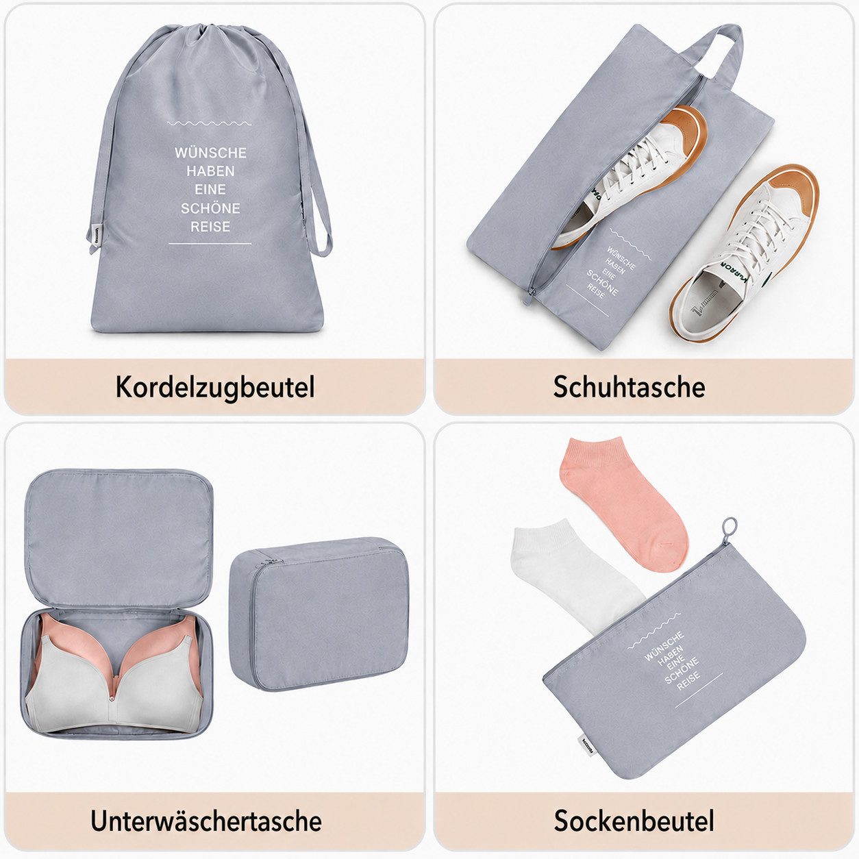 Forrlite Wäschetonne Kofferorganizer 7-teiliges Set, Packing Cubes, Reise Packtaschen (Kofferorganizer Koffer Organizer Set 7-teiliges, Packing Cubes, Reise Pac – Bild 5 von 5