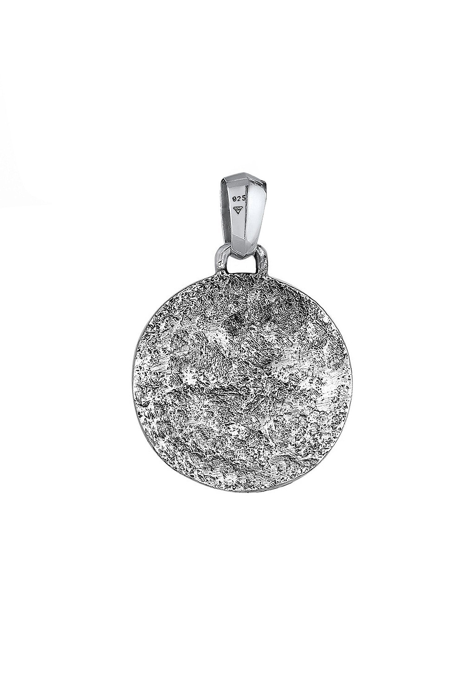 Kuzzoi Kettenanhänger Kompass Cool Schwarz Massiv Silber 925