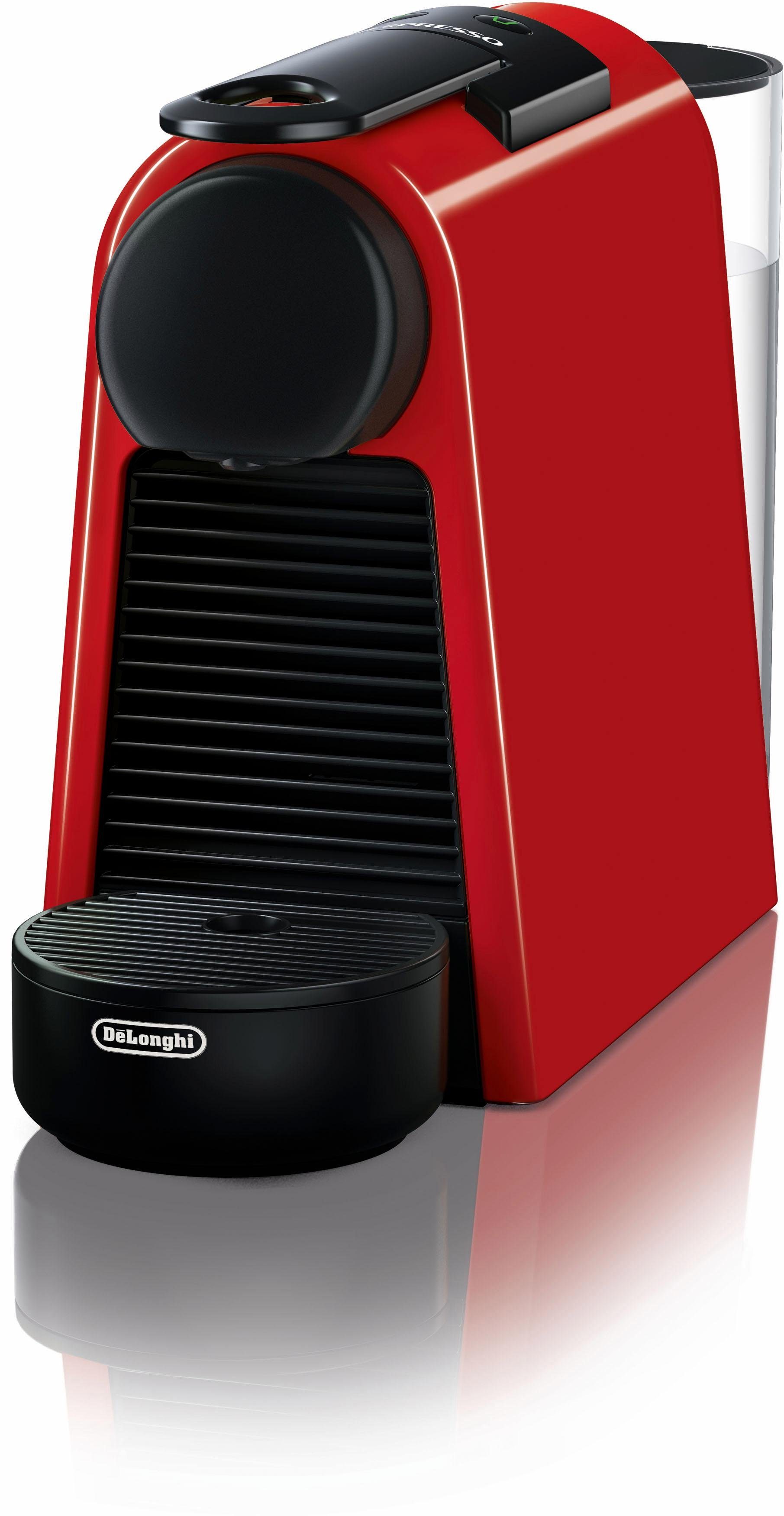 Nespresso Kapselmaschine Essenza Mini EN85.R von DeLonghi, Red, inkl. Willkommenspaket mit 14 Kapseln