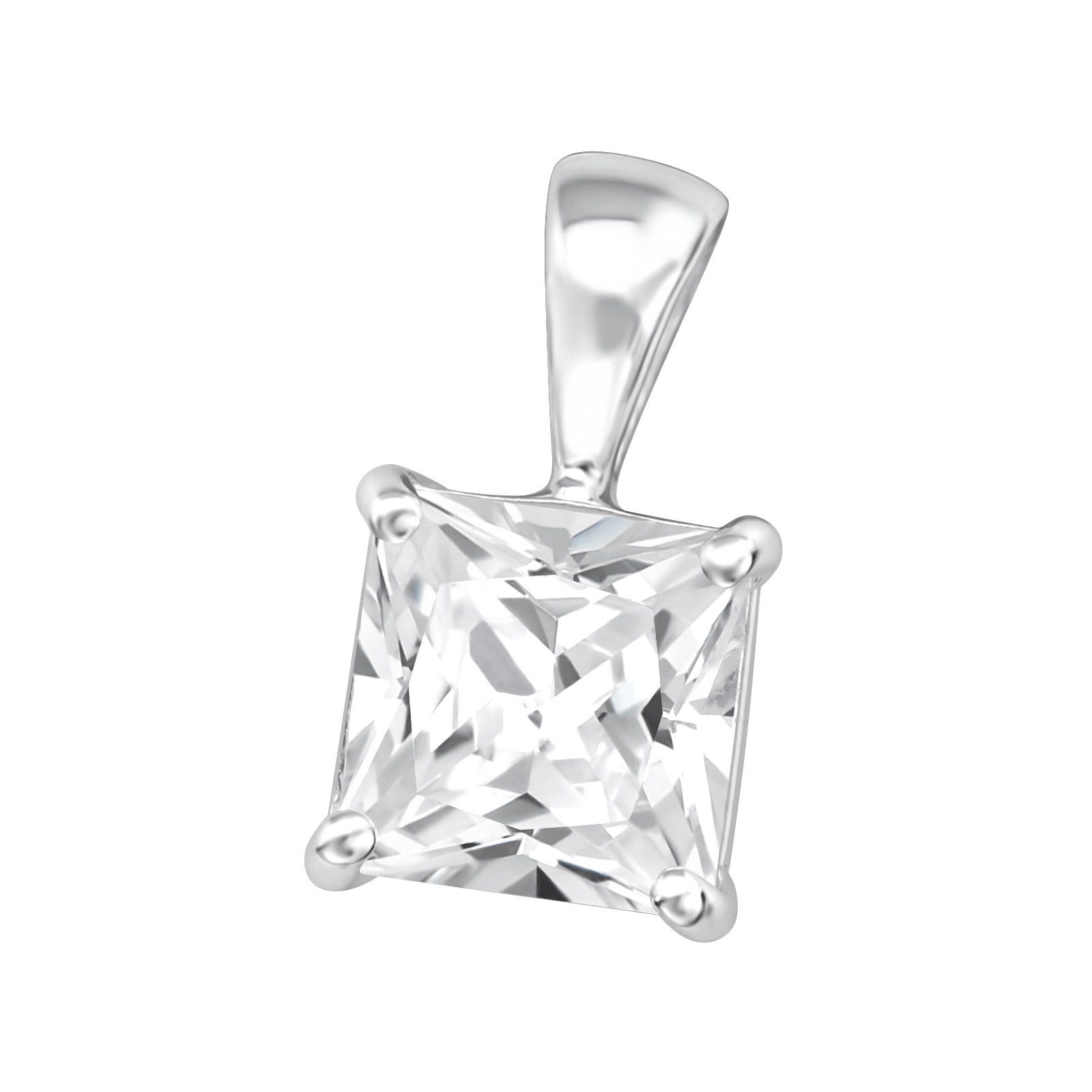 ALEXANDER YORK Kettenanhänger SOLITÄR CUBE 6 mm