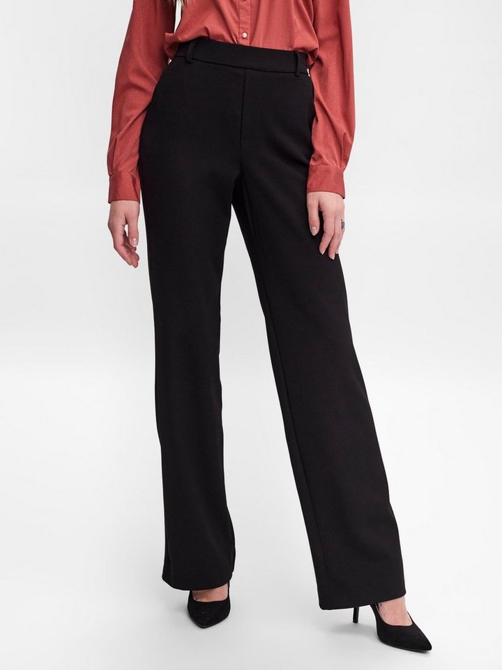 Vero Moda Anzughose VMMAYA MR STRAIGHT SOLID PANT, Das Model ist 175 cm  groß und trägt Größe S