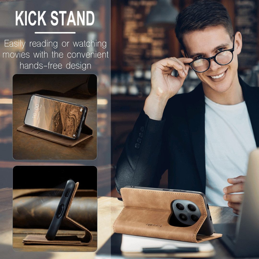 SmartUP Smartphone-Hülle für Xiaomi Redmi Note 15 / Pro / Pro+ 4G / 5G Klapphülle Tasche Case 6,77, Integrierte Standfunktion, zwei Kartenfächer – Bild 5 von 5