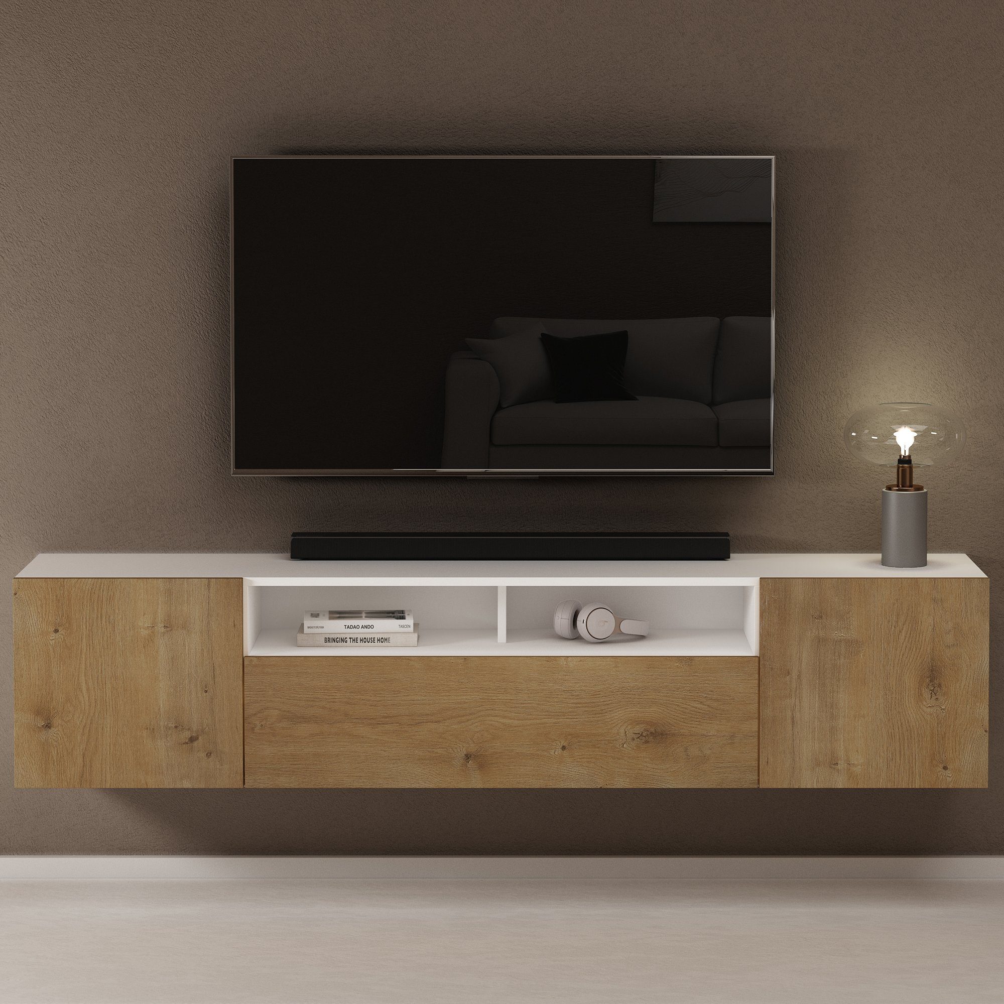 doporro Lowboard TV-Schrank Fernsehschrank Hängend 180x34.4x39cm günstig online kaufen