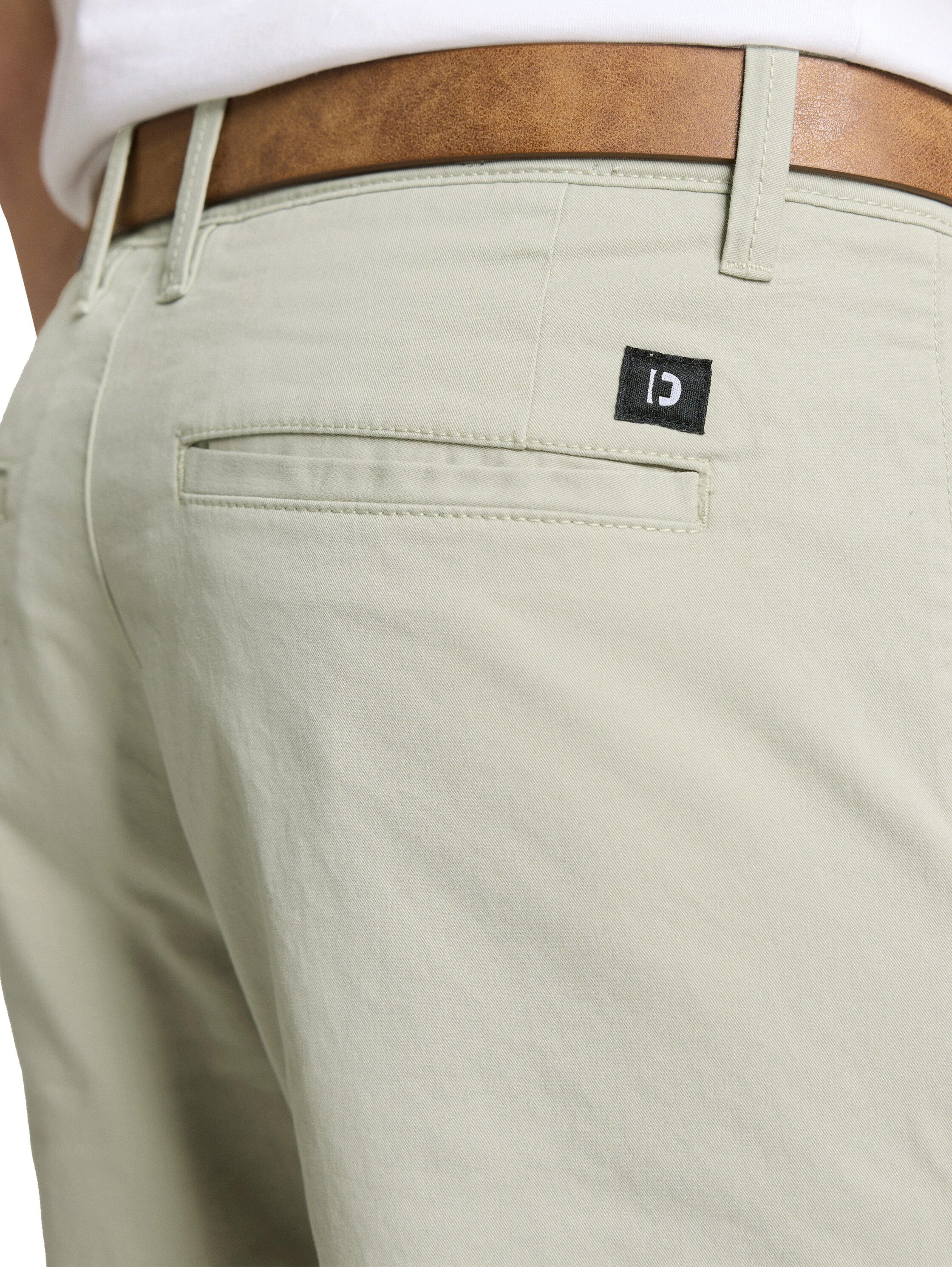 TOM TAILOR Denim Chinohose (mit Gürtel) leicht vorgewaschen