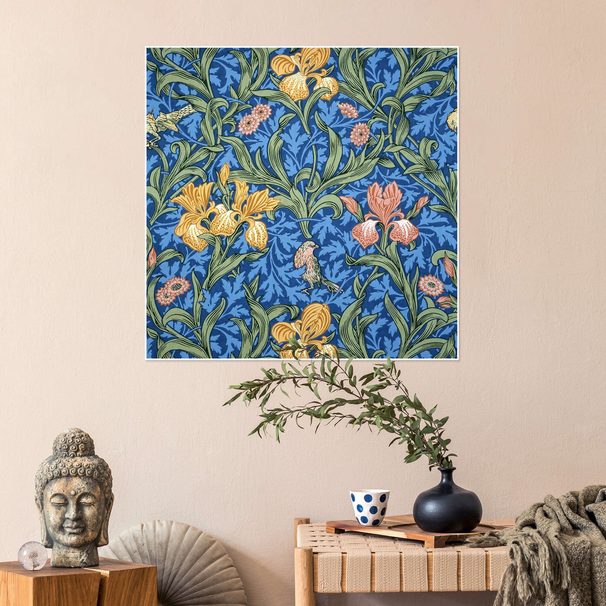Posterlounge Wandbild Iris, William Morris, erhältlich als Poster, Leinwandbild, Wandsticker oder Acrylglasbild