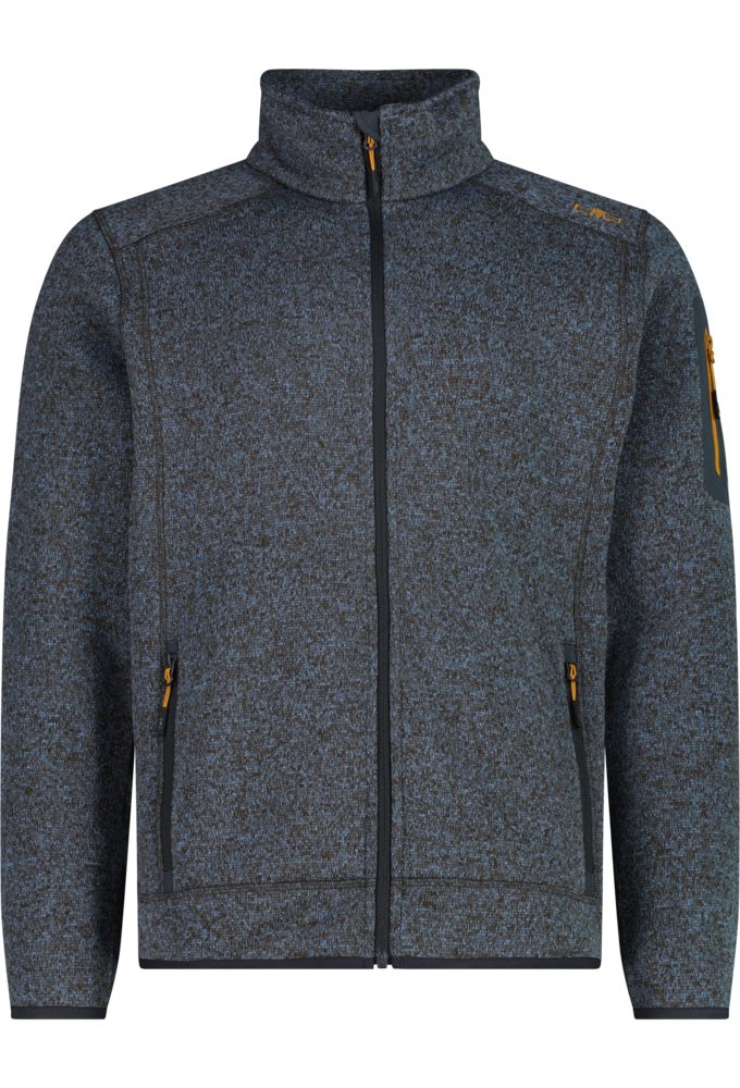 CMP Strickfleecejacke MAN JACKET mit hochschließendem Kragen, atmungsaktiv, wasserabweisend