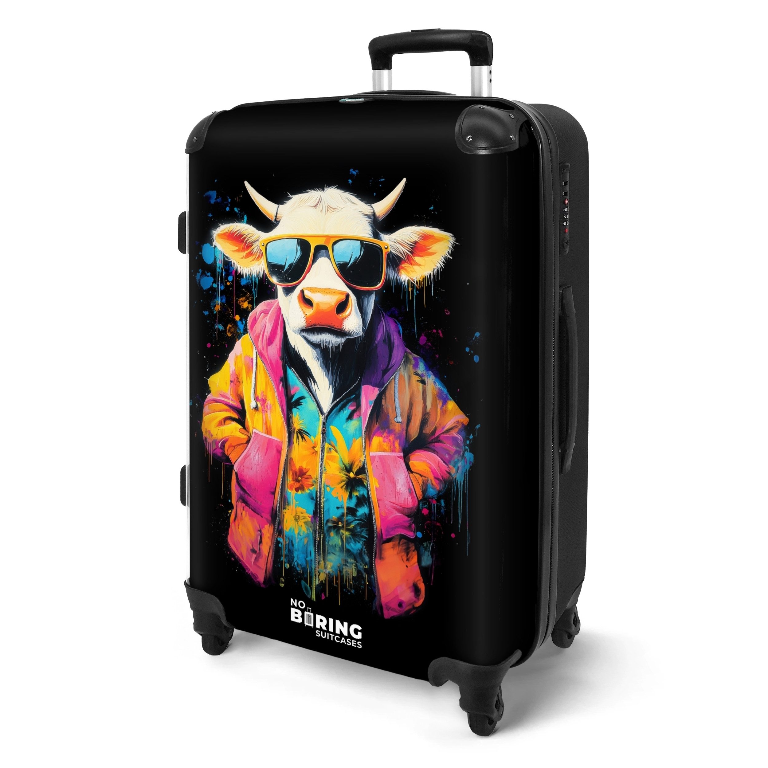 NoBoringSuitcases.com© Hartschalen-Trolley Stier mit Mantel und günstig online kaufen