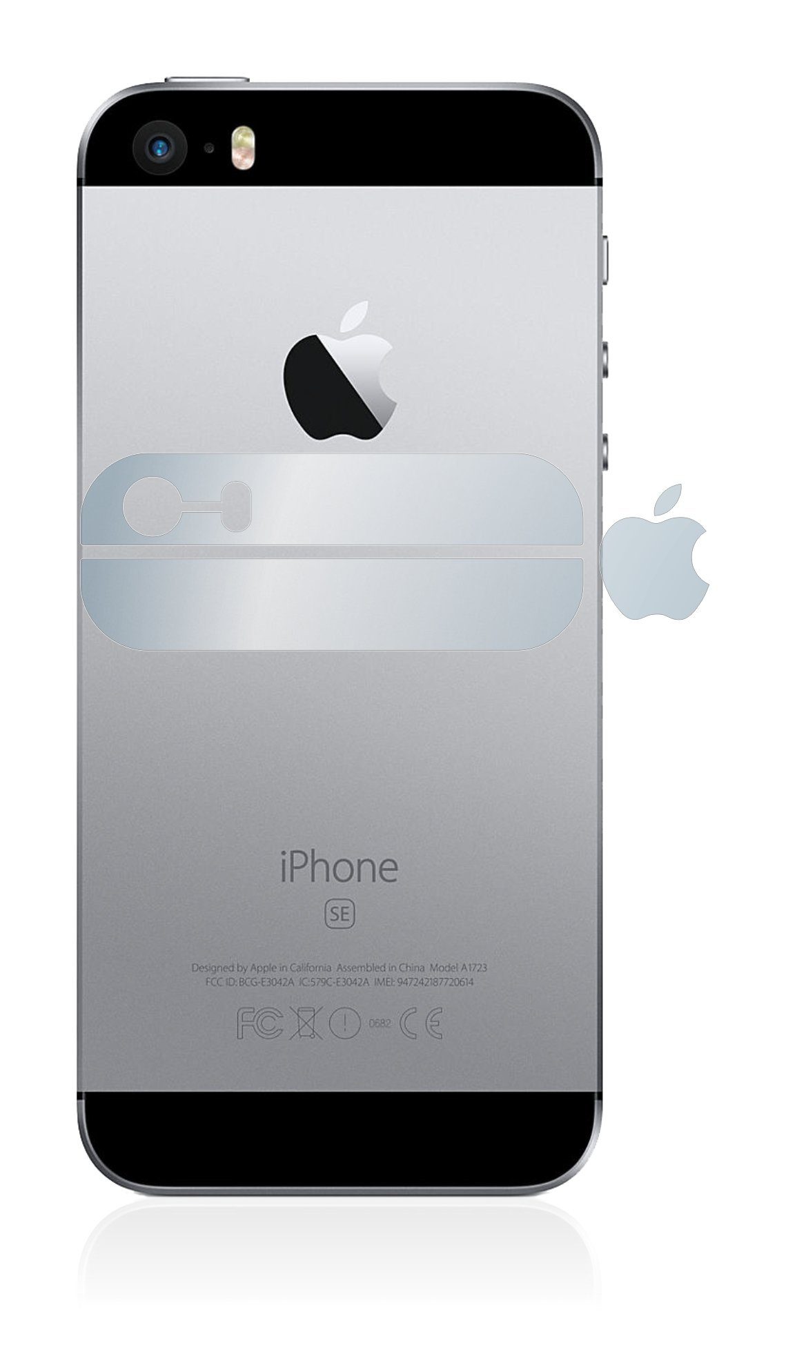 BROTECT Schutzfolie Panzerglasfolie für Apple iPhone SE 2016 (nur Logo),  Schutzglas Glasfolie klar
