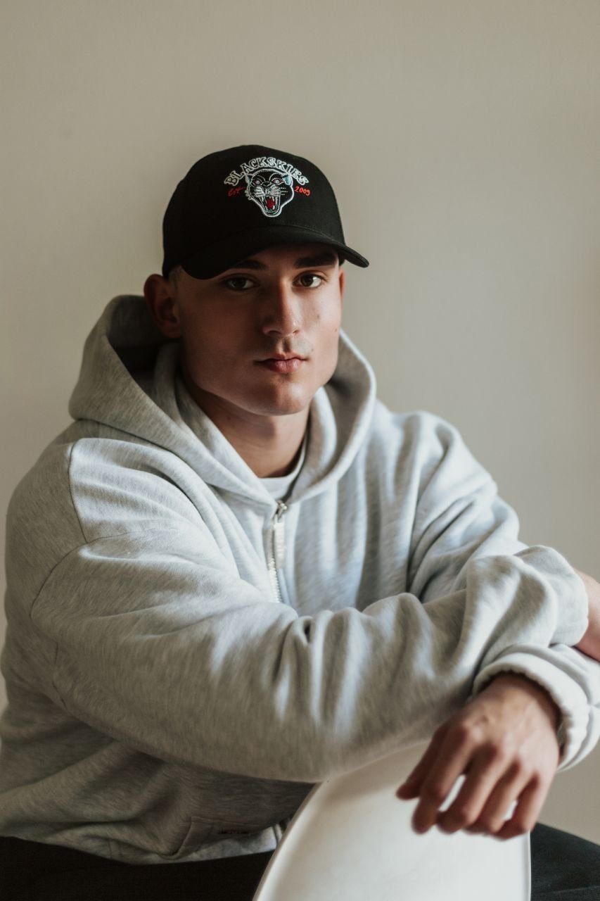 Blackskies Baseball Cap Traditional Tattoo Trucker Cap Panther Triple-Black