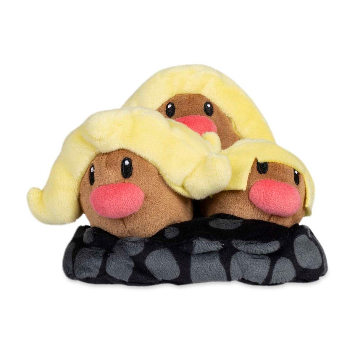 Pokémon Center Plüschfigur Pokemon Alola Digdri Kuscheltier - 15 cm Plüschtier Alolan Dugtrio