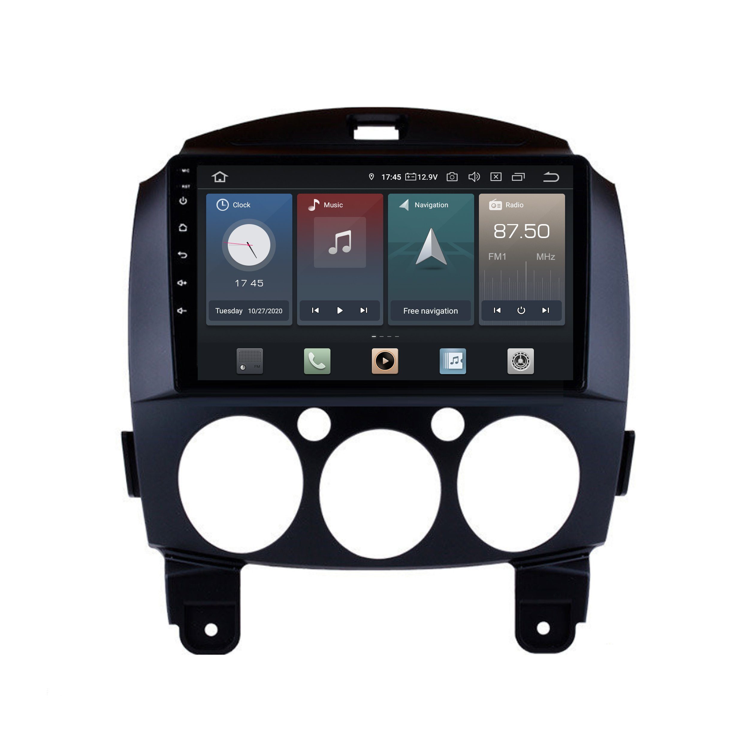 2 CarPlay Touchscreen GPS Einbau-Navigationsgerät AndroidAuto Android Autoradio Mazda Für TAFFIO 9"