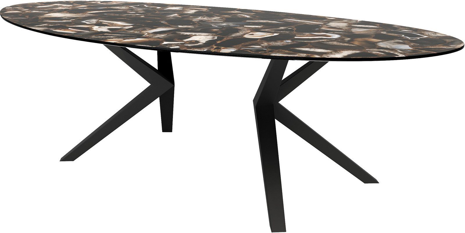 DELIFE Esstisch Edge, Oval Keramik Iris günstig online kaufen