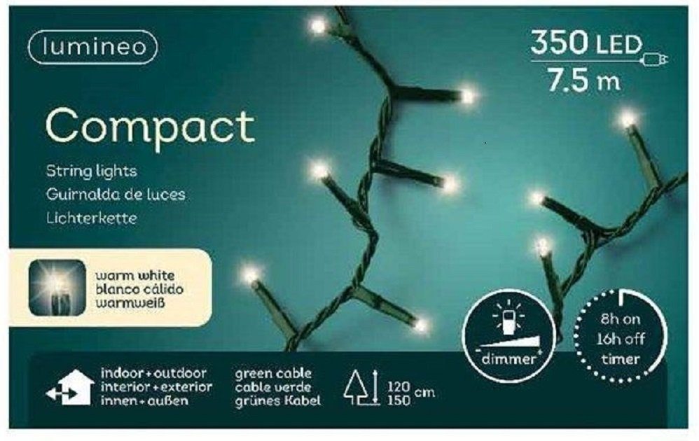 Kaemingk Lichterkette LED Compact Lichterkette indoor outdoor Timer8h Di