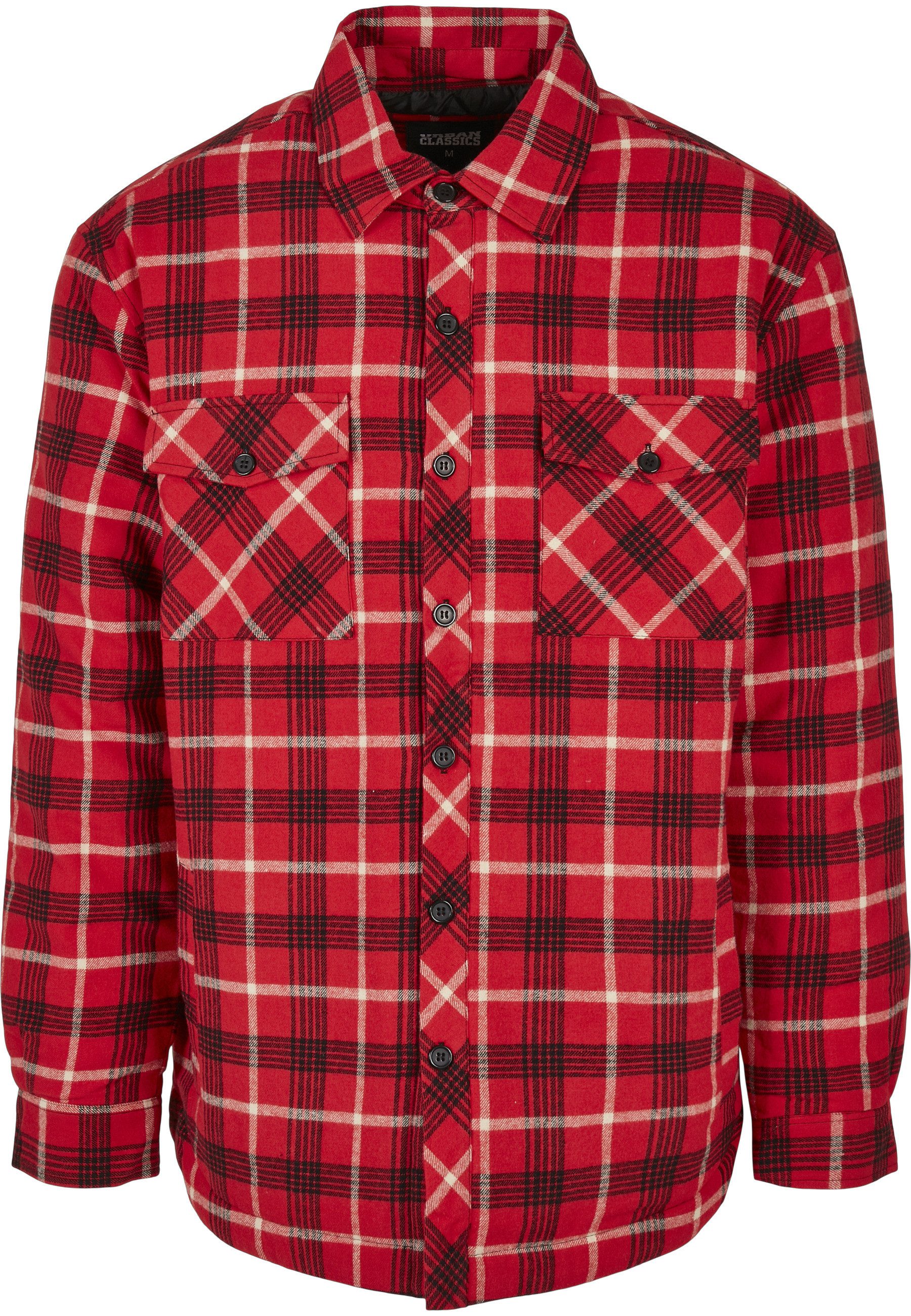 Funktionsmantel Urban Classics Herren Plaid Quilted Shirt Jacket