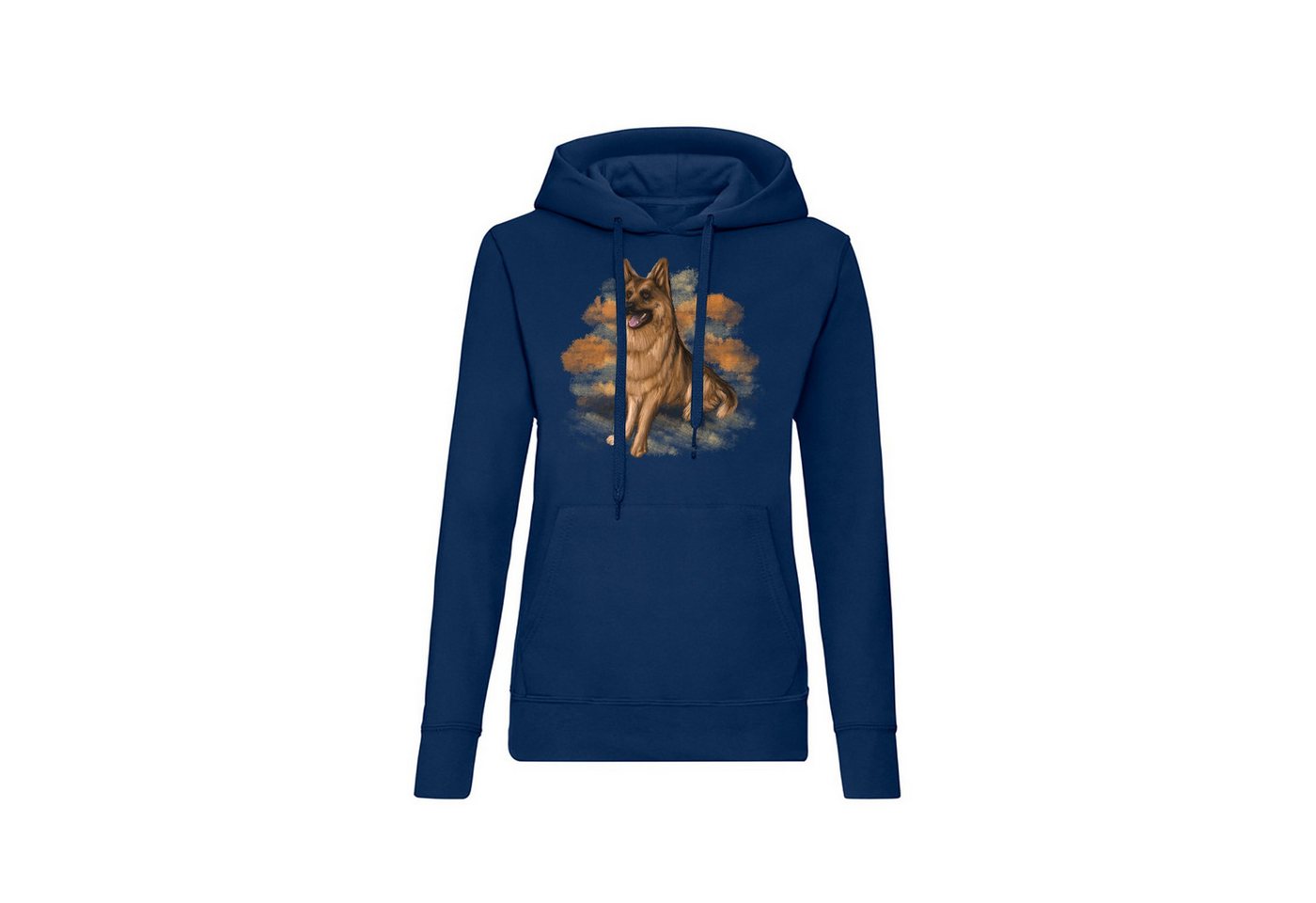Blondie & Brownie Hoodie Deutscher Schäferhund Damen Hoodie Hundemotiv Print Hundeliebhaber (Einzelstück, Einzelartikel) Deutscher Schaefer hundPullover Damen