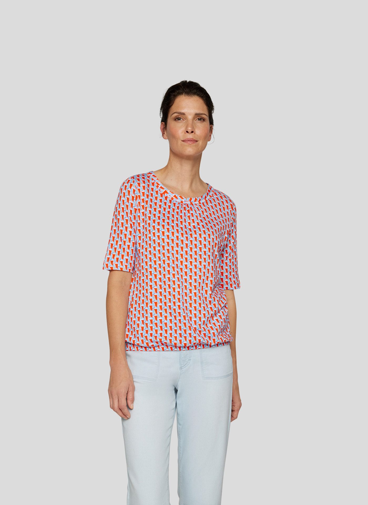 Rabe Rundhalsshirt mit grafischem Muster günstig online kaufen