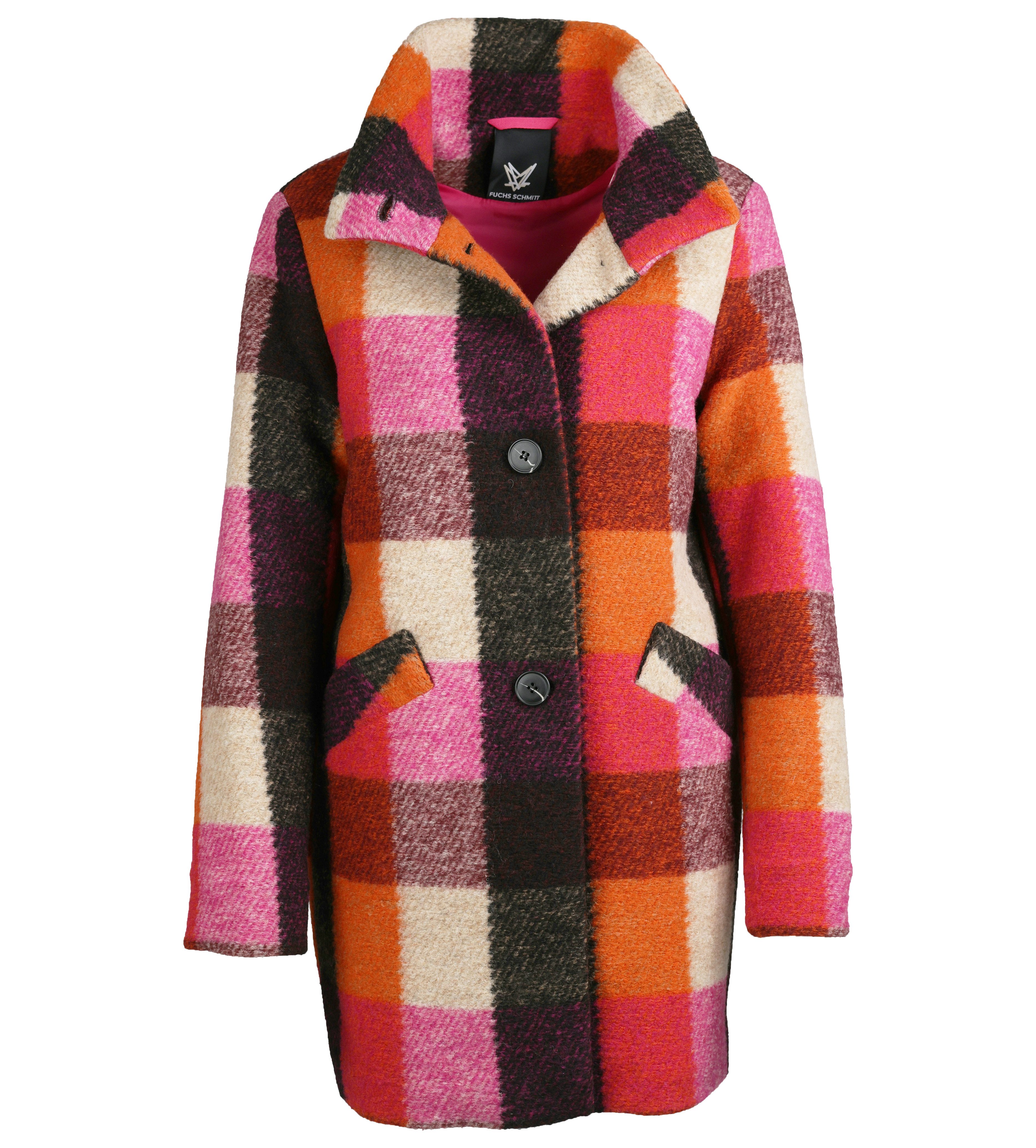 Wolljacke Fuchs Schmitt Damen Jacke orange/gemustert 42
