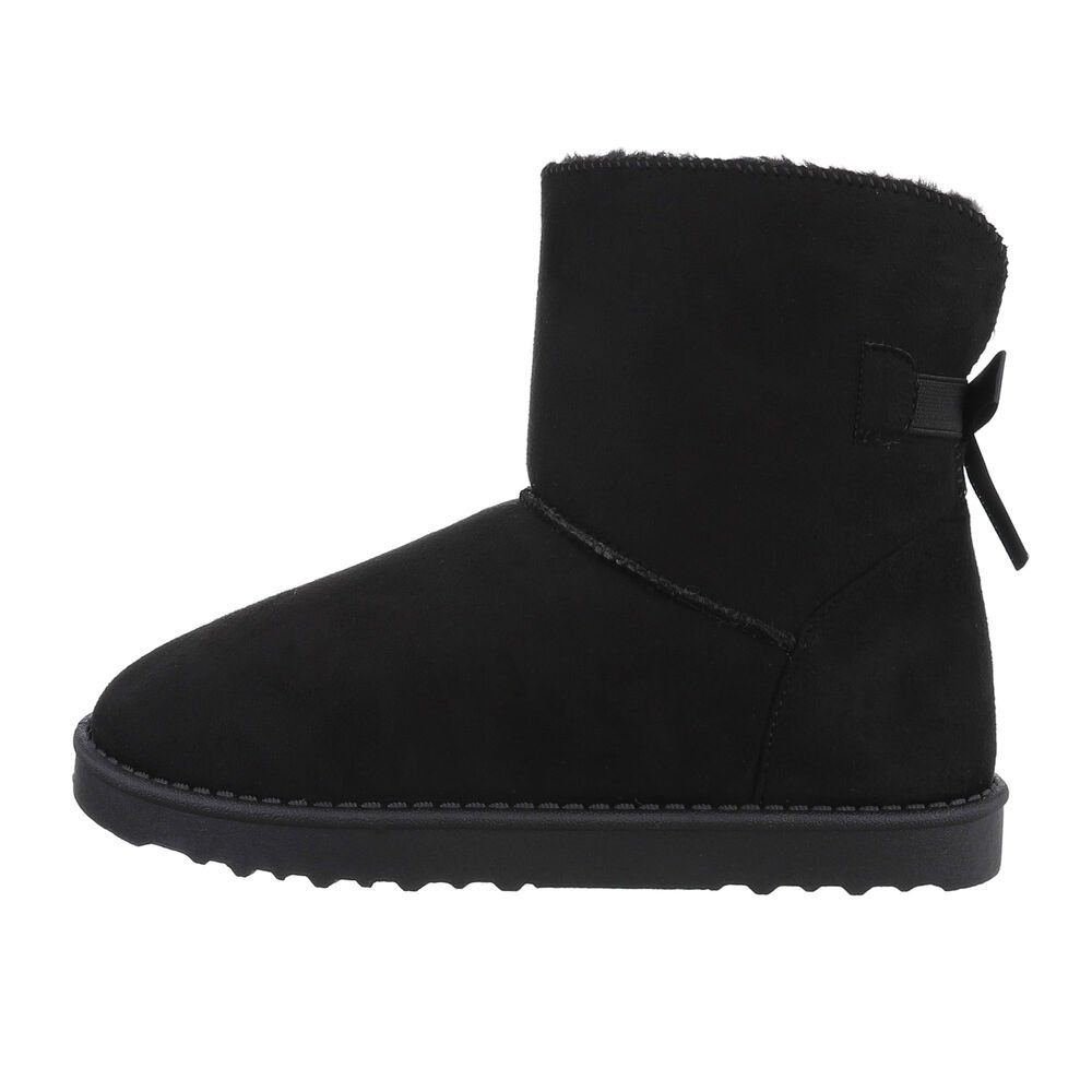 Ital-Design Damen Снегоходы Freizeit Снегоходы Flach Flache Stiefeletten in Schwarz