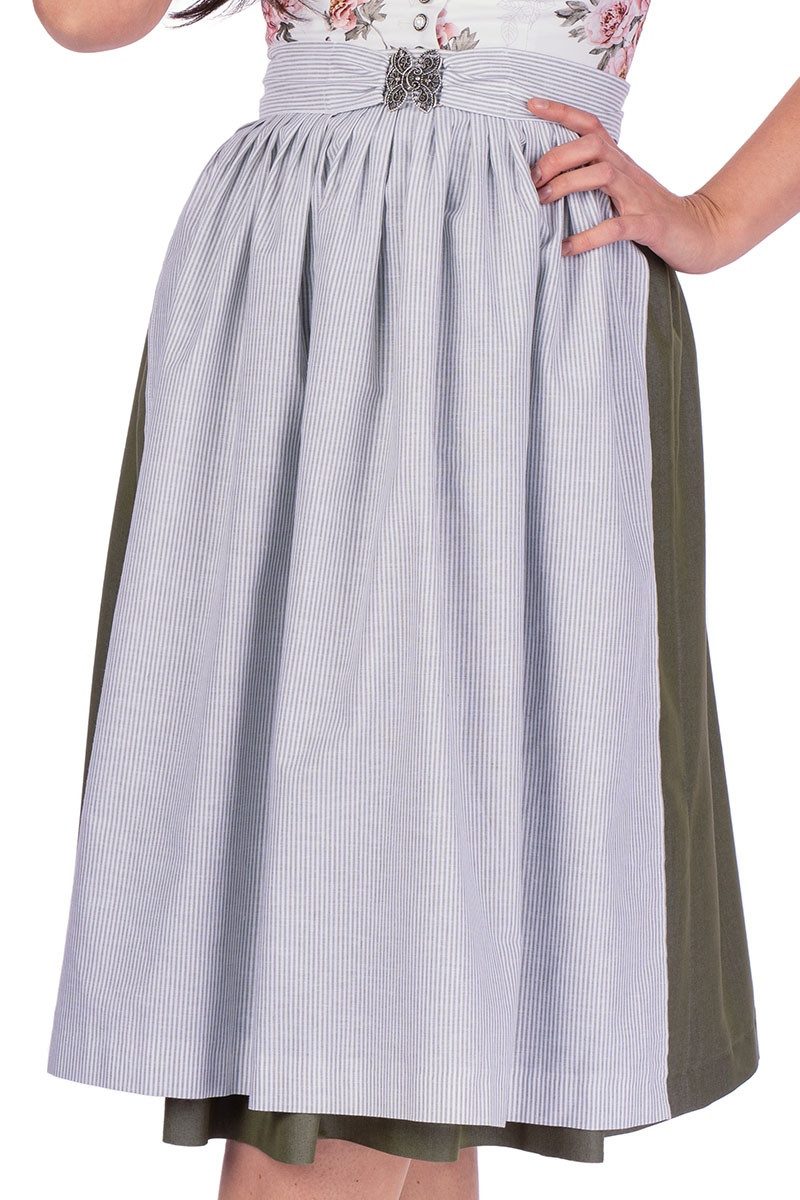 Berwin & Wolff Dirndl Midi Dirndl 2tlg. - HANJA - offweiß/geblümt/oliv