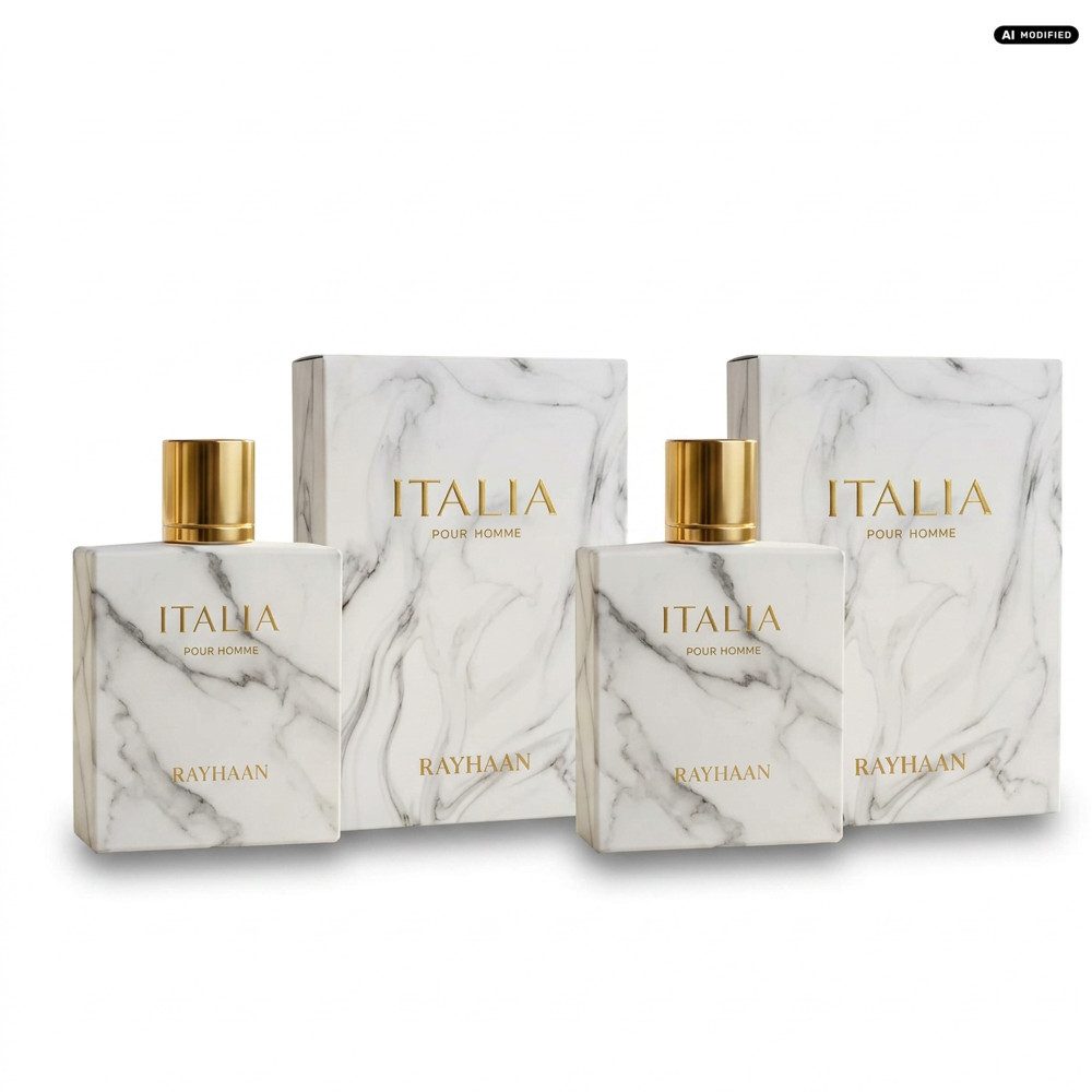 Rayhaan Eau de Parfum Rayhaan Italia Eau de Parfum 2er Set, Vorteilspack mit zwei charakterstarken Eau de Parfum Flakons