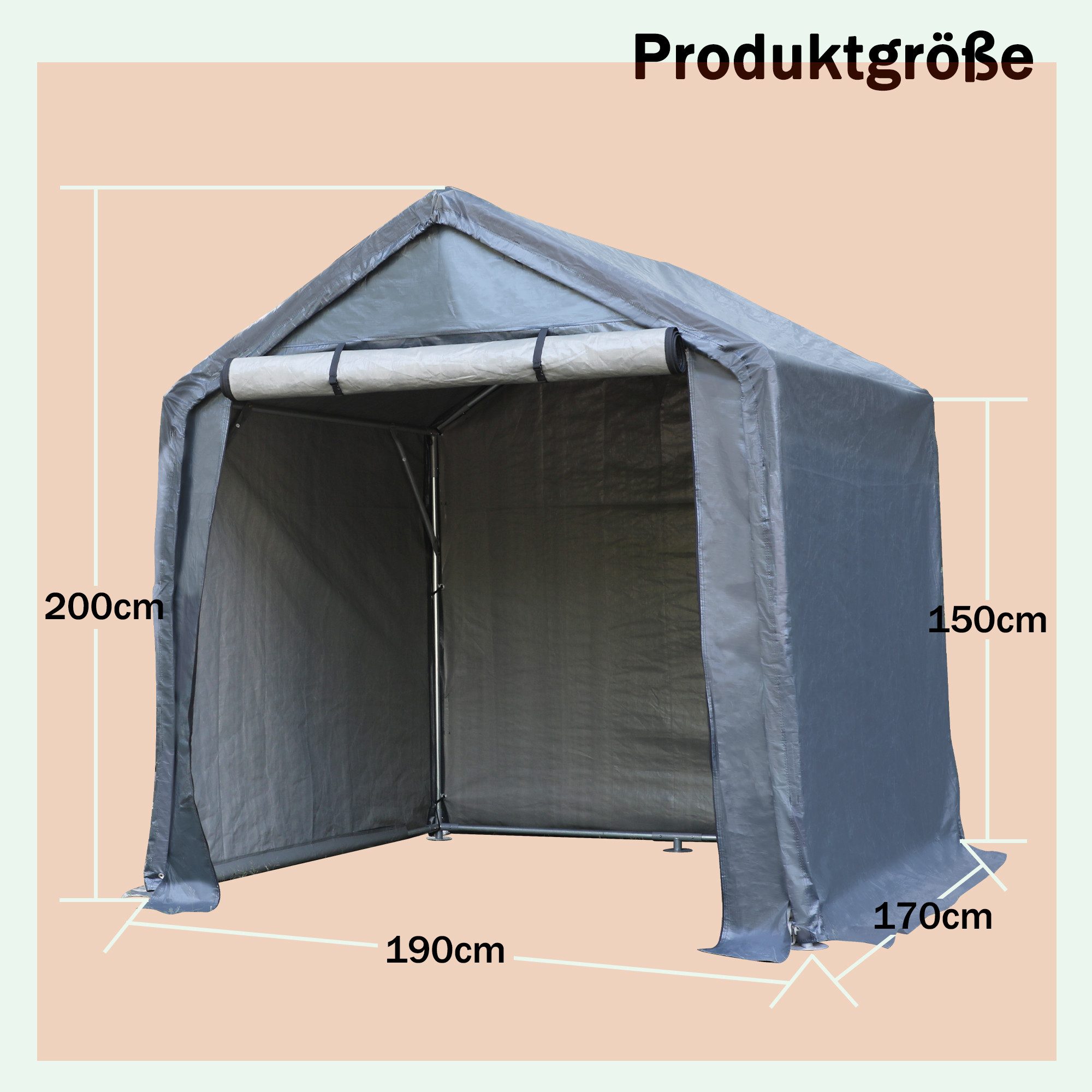 Thanaddo Gerätehaus Thanaddo Garagenzelt Gerätehaus Wasserdichtes Gerätesch günstig online kaufen