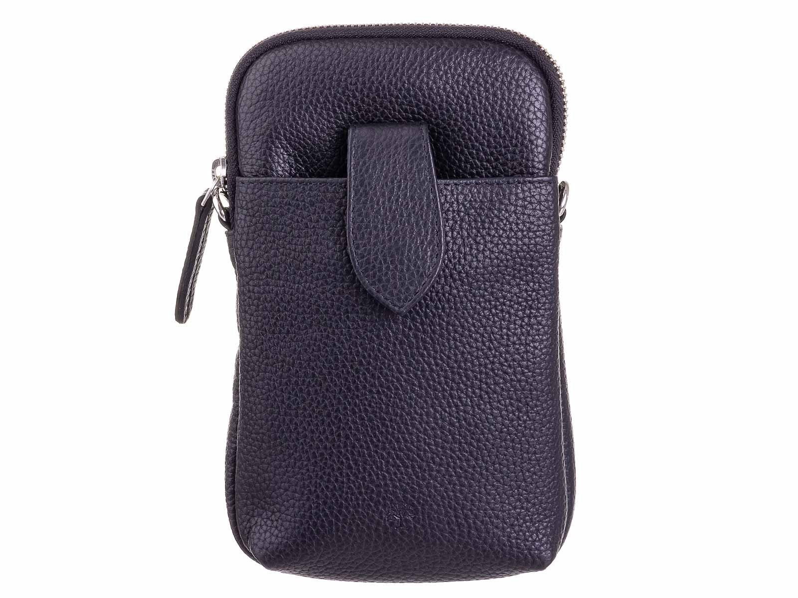 Prato Umhängetasche LM J07 Asif Rindleder glatt Handy Umhängetasche (ein Stück, 1-tlg., ca. B/H/T 13/22/3 cm), Modern