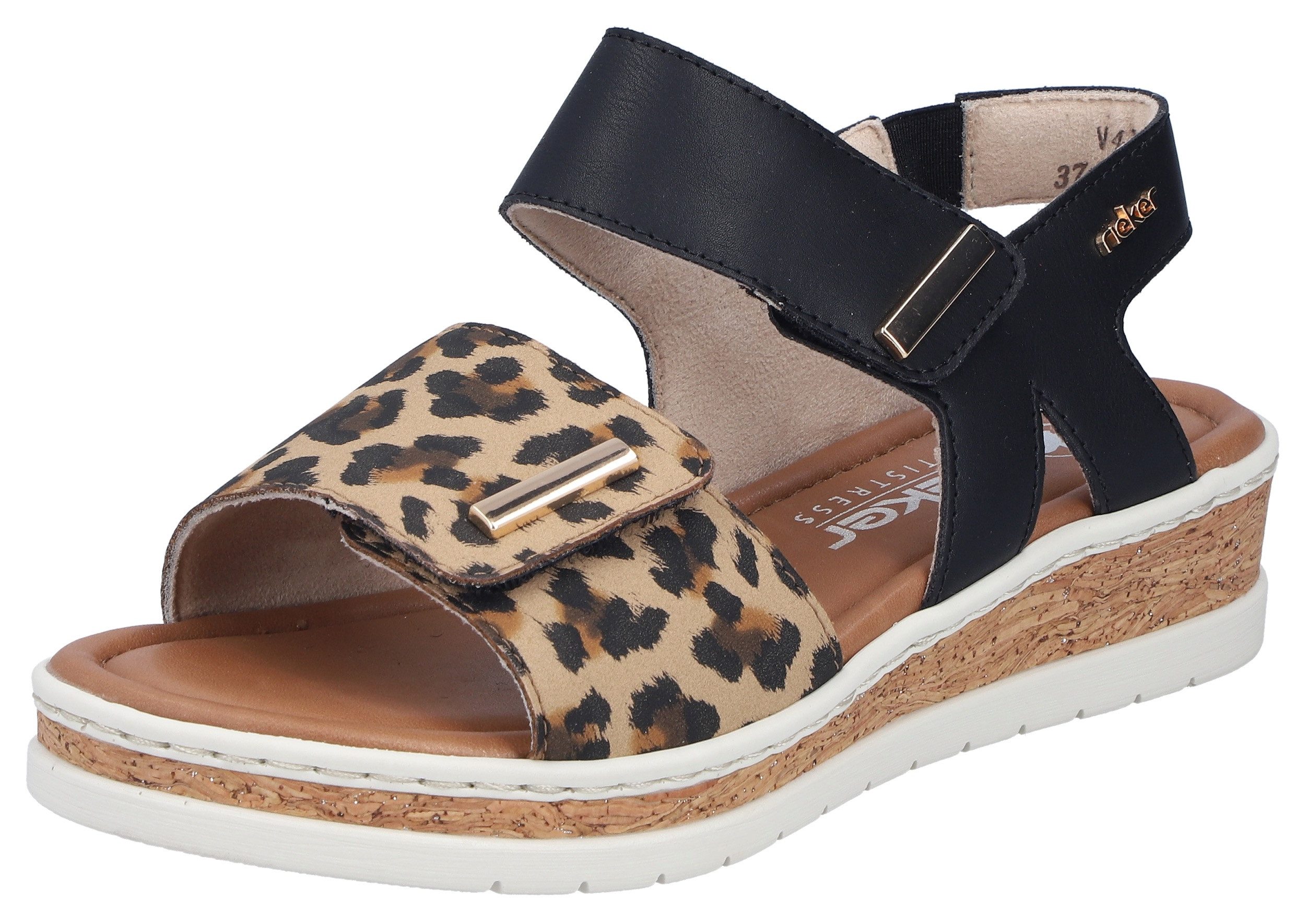 Rieker Keilsandalette Sommerschuh, Keilsandalette, Plateausandale mit Klett günstig online kaufen