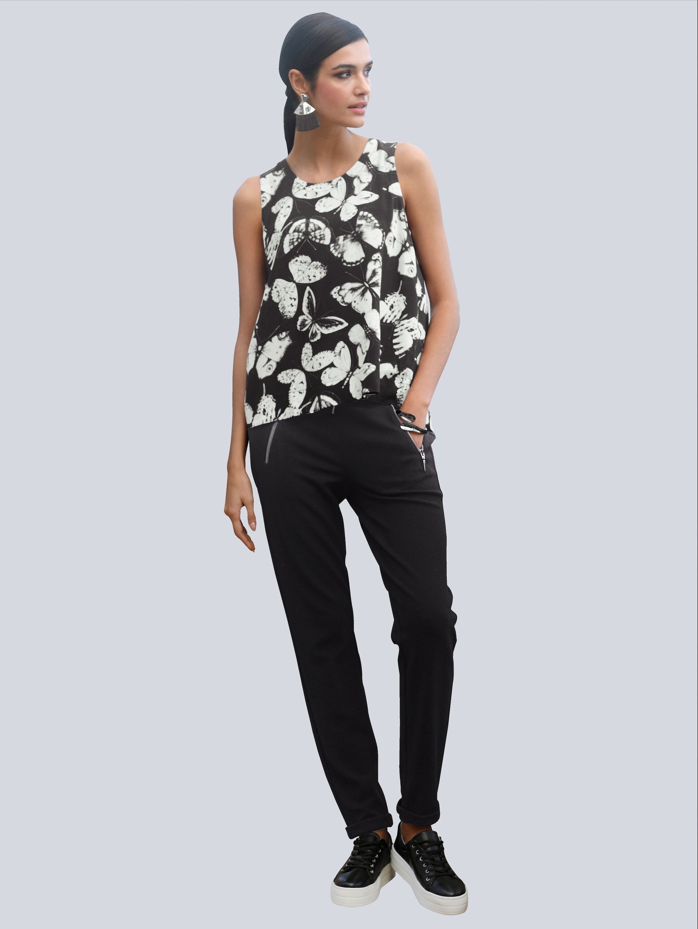 Alba Moda Shirttop Top mit grafischem Allover Print