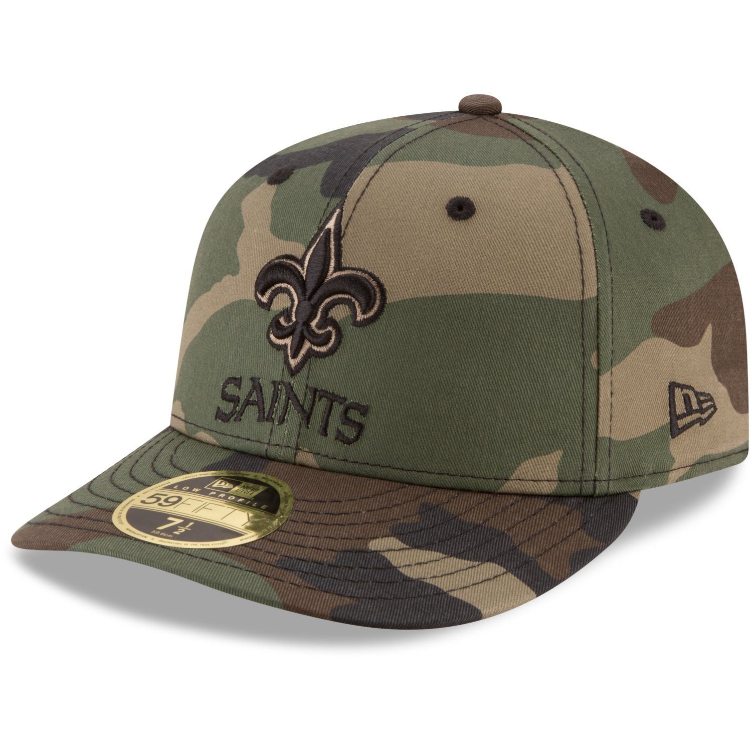 New Era Fitted Cap 59Fifty Low Profile NFL Teams woodland New Orleans Saints