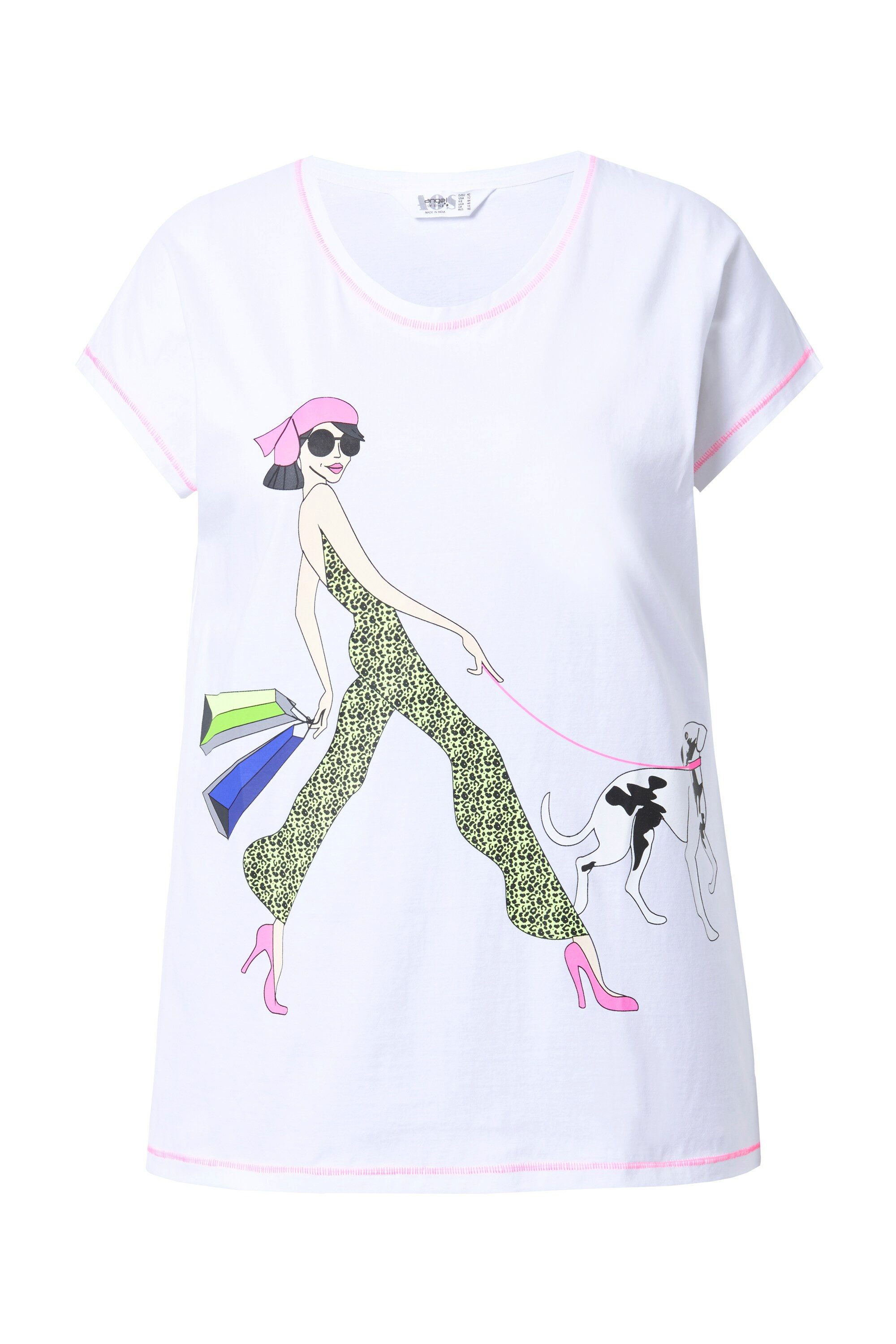 Angel of Style T-Shirt T-Shirt A-Linie Frauen-Motiv Neon-Nähten günstig online kaufen