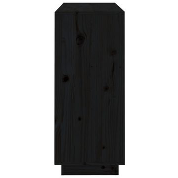 vidaXL Anrichte Sideboard Schwarz 104,5x34x80 cm Massivholz Kiefer Kommode Wohnzimmer