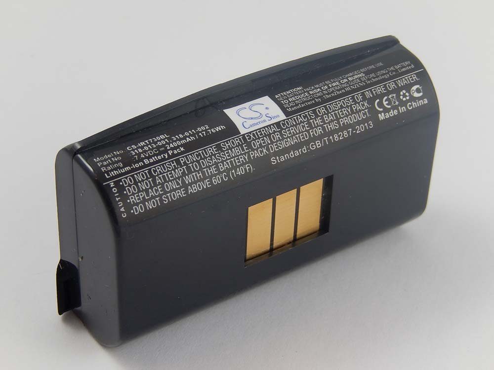 vhbw kompatibel mit Intermec 751, 760, 761, 751G, CK60 Akku Li-Ion 2400 mAh (7,4 V)