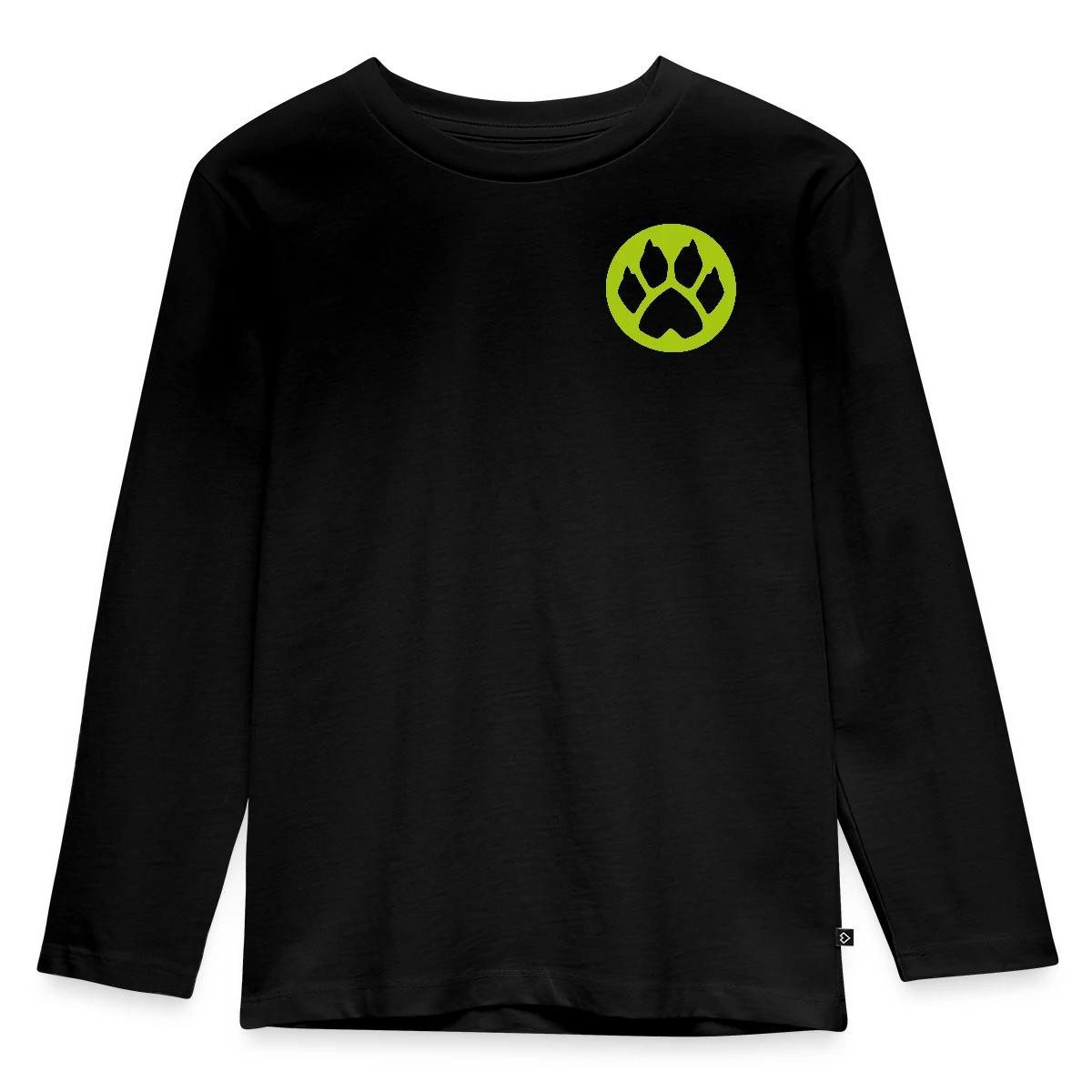 Spreadshirt T-Shirt Miraculous Cat Noir Umrisse Front- & Backprint Kinder Premium Langarms (1-tlg)