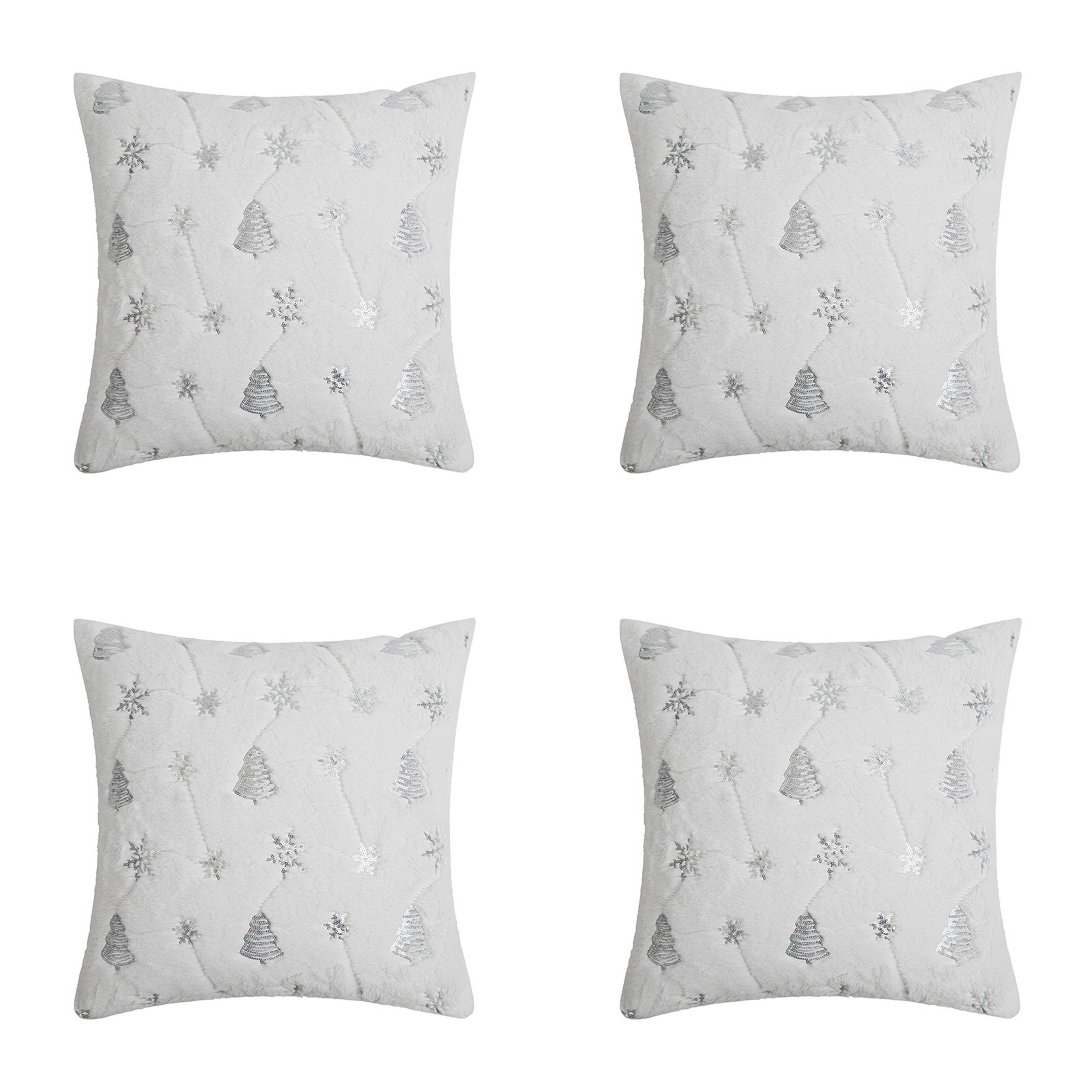 Qelus Kissenbezüge Kissenbezug Weihnachtsbaum Schneeflocke Bestickt Kissenb günstig online kaufen