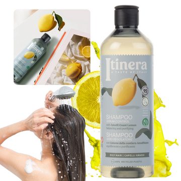 Sarcia.eu Haarshampoo ITINERA Shampoo für fettiges Haar mit Zitrone, 370 ml x3