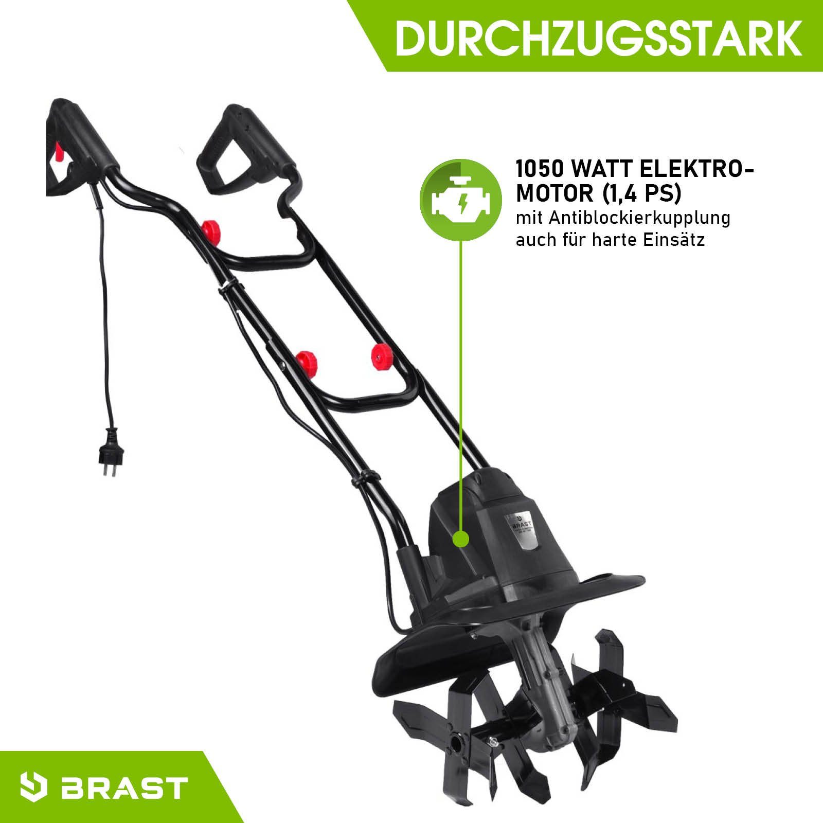 BRAST Elektromotorhacke Gartenfräse Kultivator Ackerfräse 1200-1800 Watt 36-45cm Arbeitsbreite, 36 cm Arbeitsbreite, viele Modelle für kleine bis sehr große Ras – Bild 3 von 5