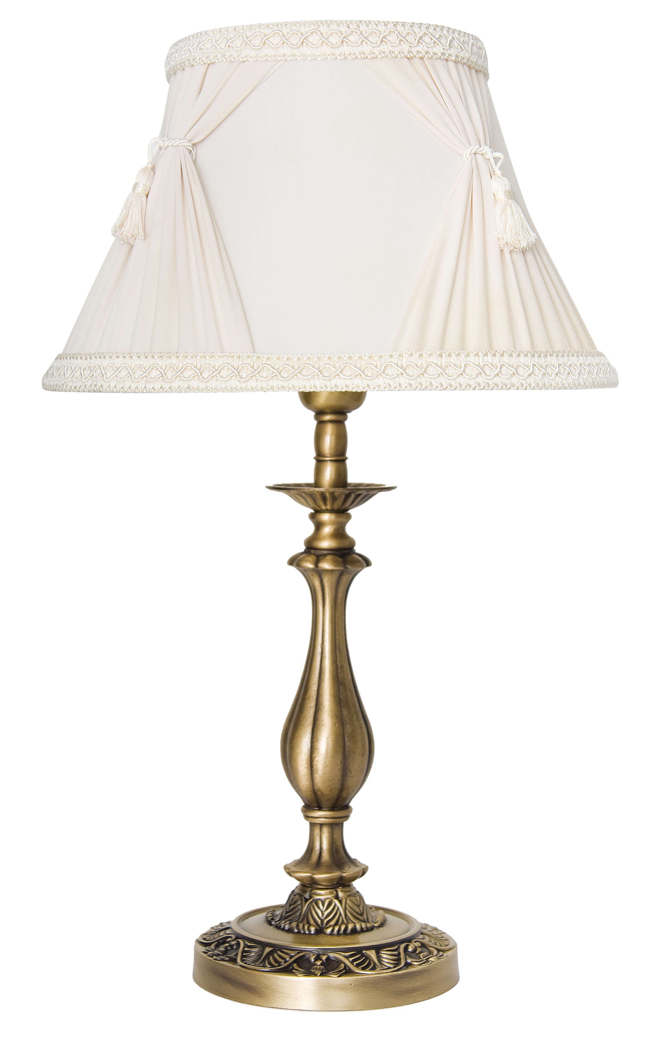 H:28cm Leuchtmittel, E14 Tischlampe Jugendstil massiv Schlafzimmer Nachttischlampe Design ohne Messing Licht-Erlebnisse IMPERO,