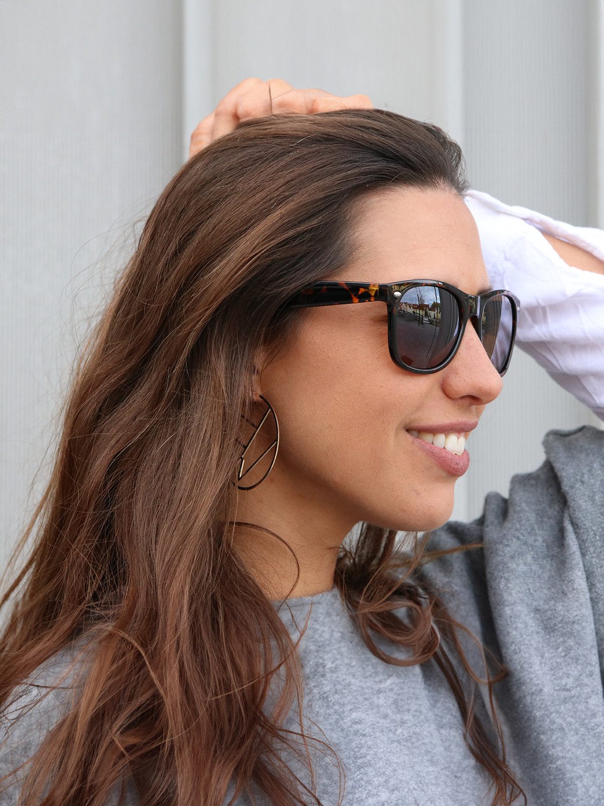 styleBREAKER Sonnenbrille Nerd Sonnenbrille mit Rechteckigen Gläsern (1-St) Gradient