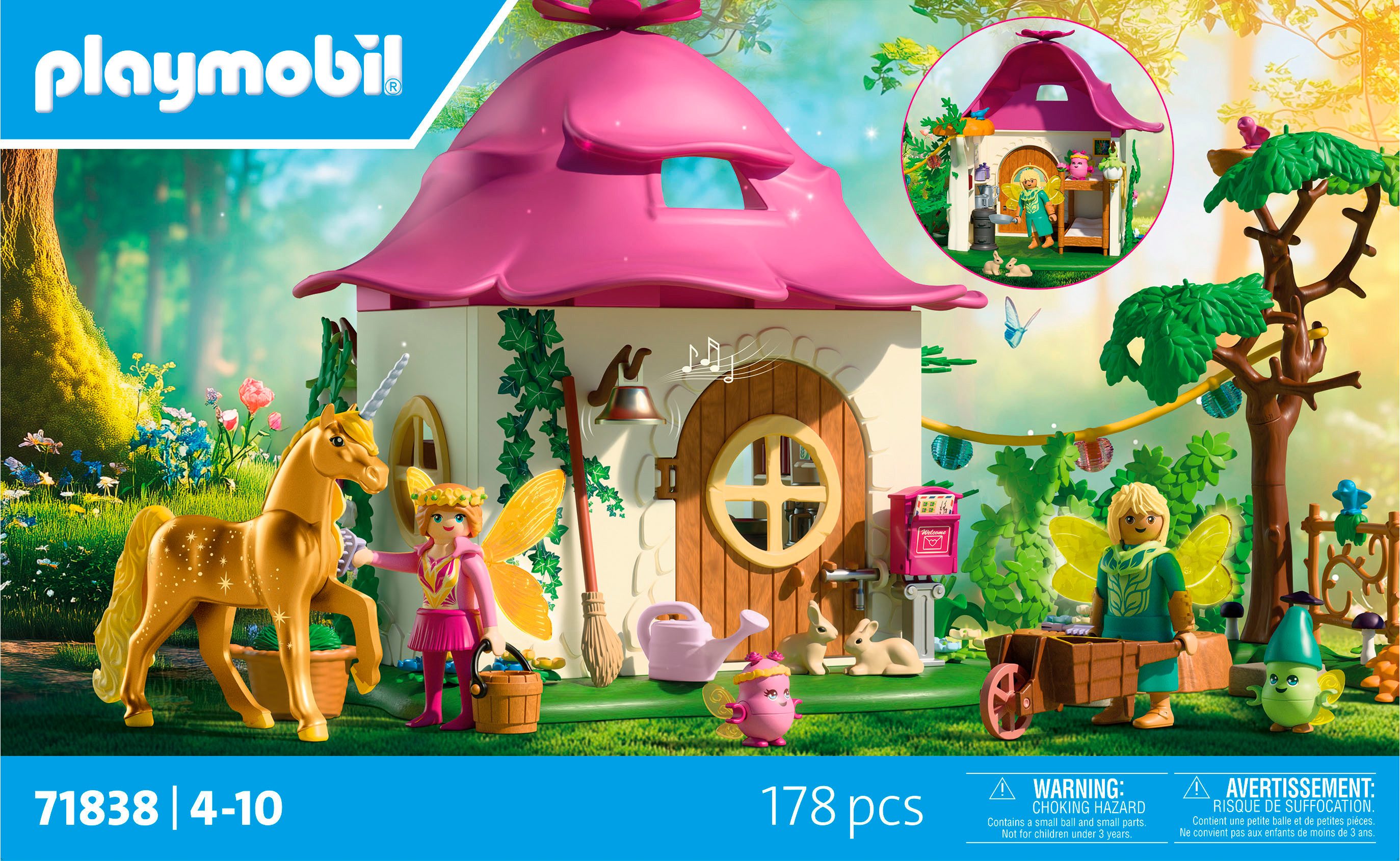 Playmobil® Gemütliches Feenzuhause mit Goldeinhorn und Stall (71838) Konstr günstig online kaufen