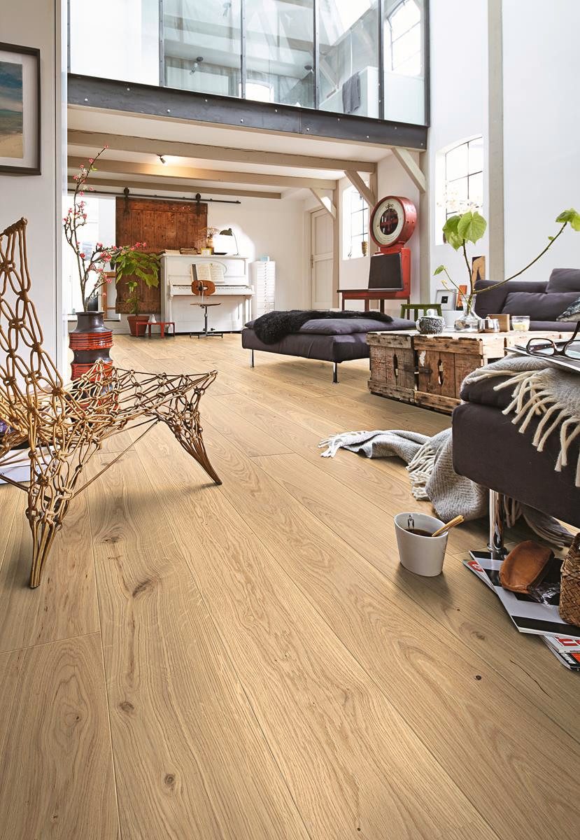 meister Parkett .longlife PD 400 Landhausdiele I naturgeölt I gebürstet I Eiche, - Microfase - Klick-System FoldDown - 1 Packung: 1,584 m²