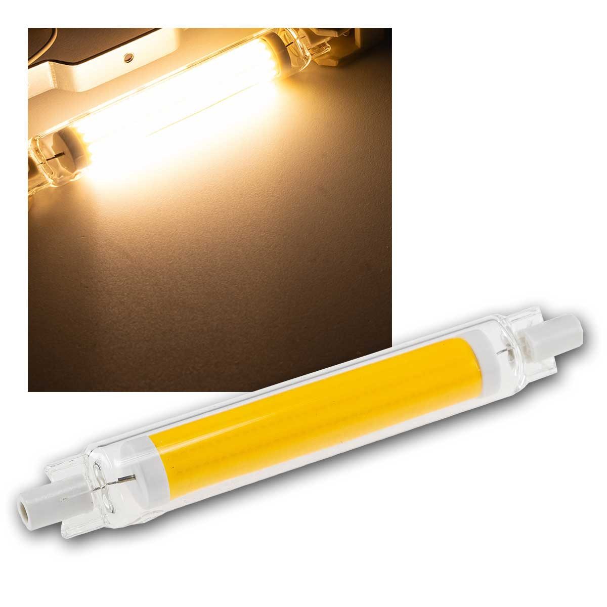 ChiliTec LED-Leuchtmittel LED Strahler 8W R7s "RS118 COB8dim" 360° dimmbar, warmweiß