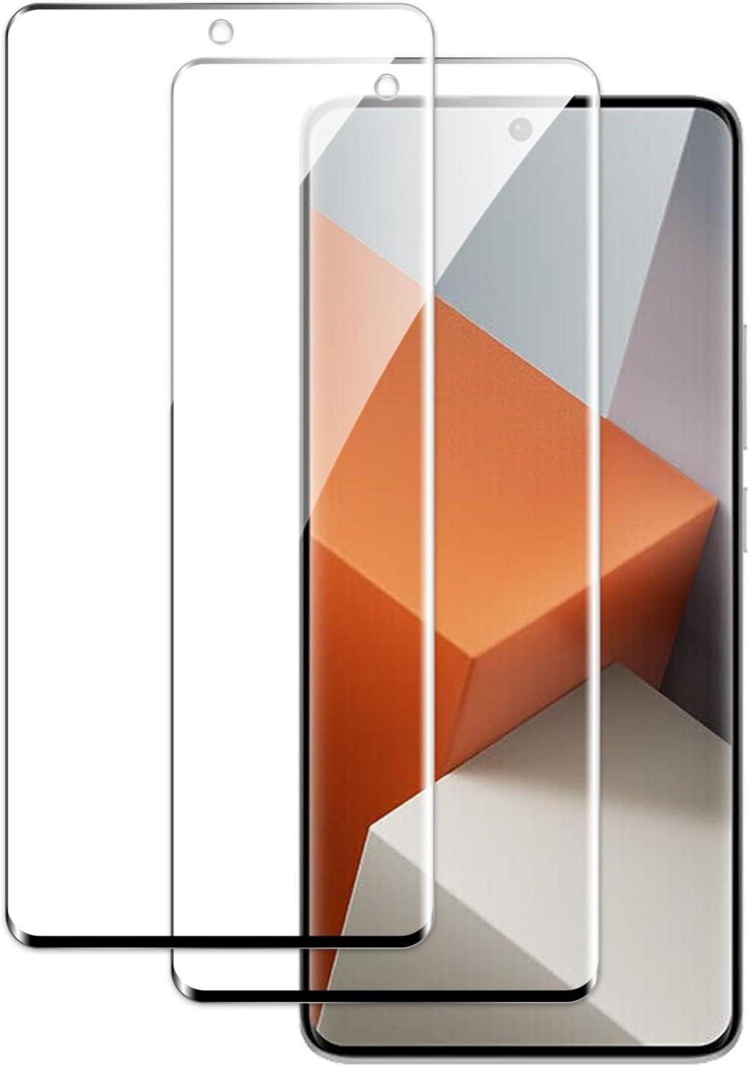 LuxusKollektion Displayschutzglas [2 Stück] Xiaomi Redmi Note 13 Pro Plus Schutzfolie Panzer Glas 3D